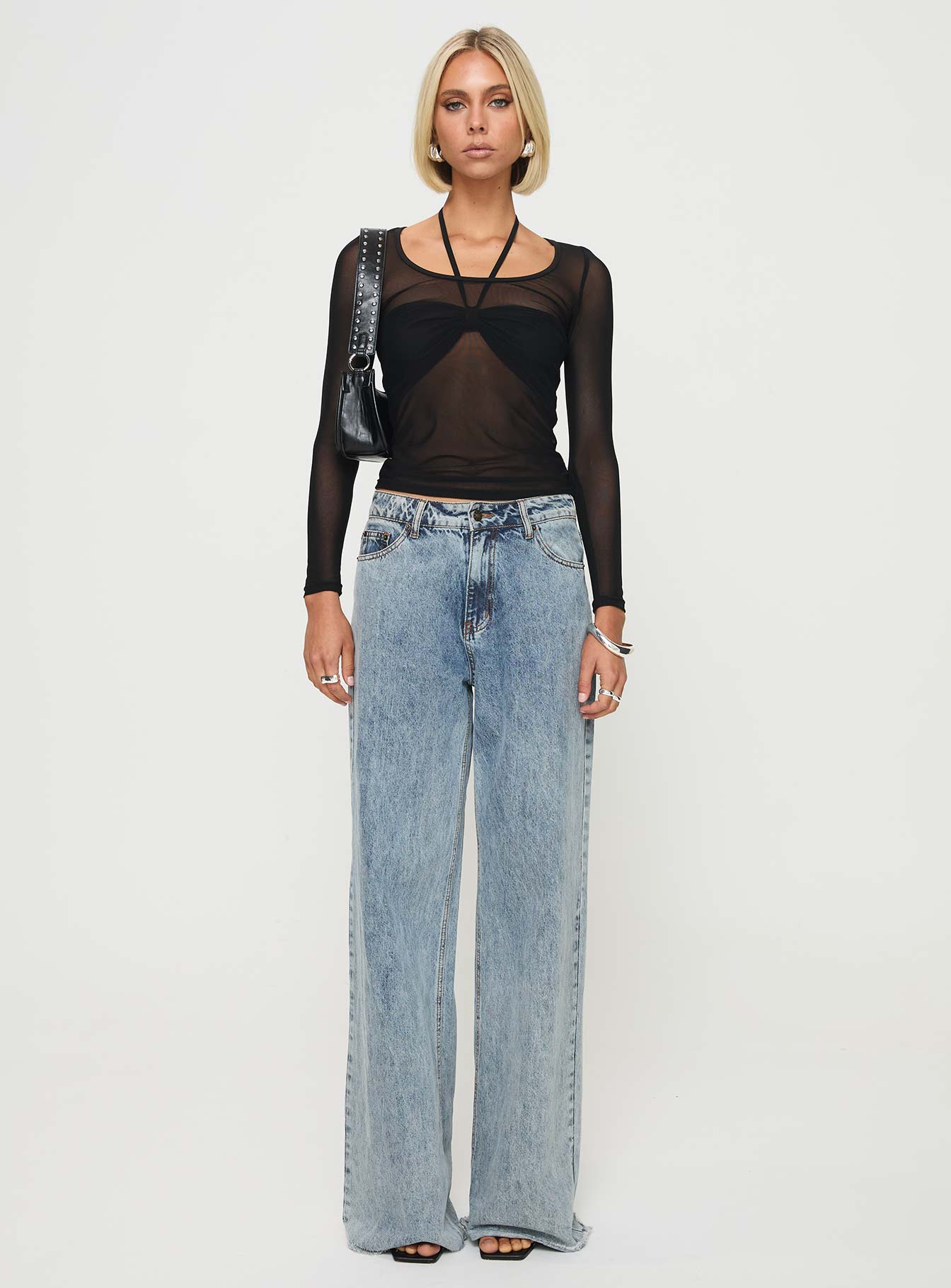 Bowsie Long Sleeve Top Black、mySite、solidvoid