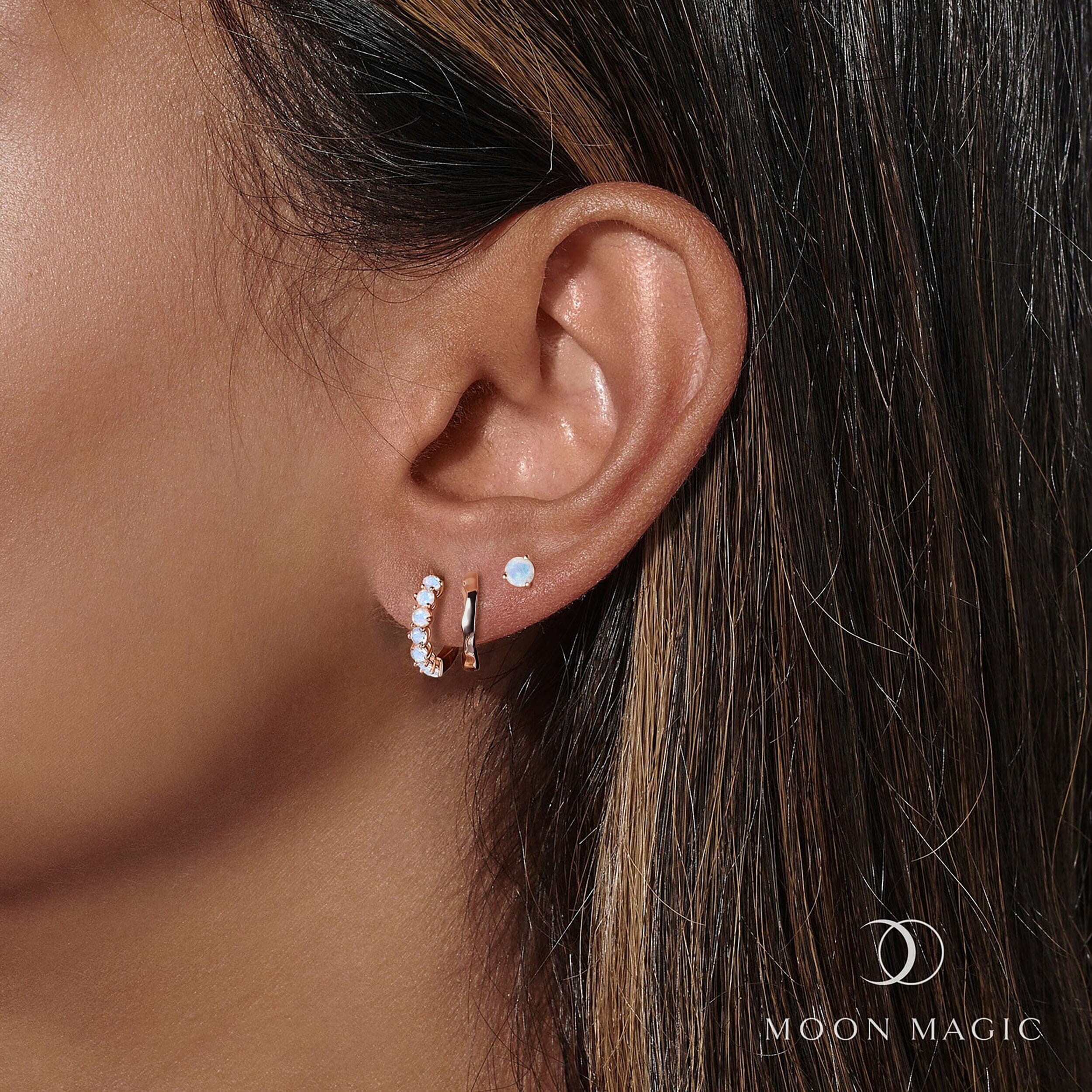 Moonstone Hoop Earring Set - Classic Trio、mySite、hinf8tx79