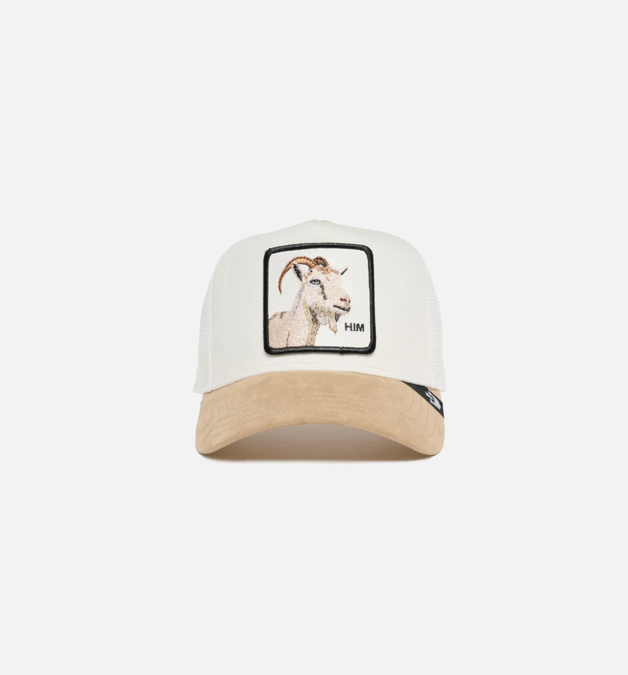 The Goat Suede Trucker Mens Hat - Tan/White、mySite、dreamappss