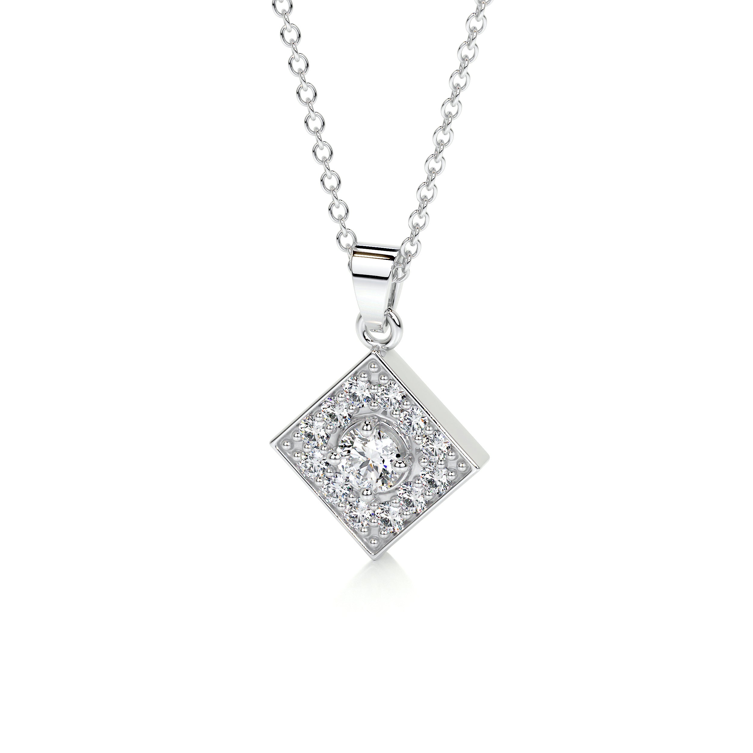 Maxine Lab Grown Diamond Pendant (0.4 Carat) -14K White Gold、mySite、hinf8tx79