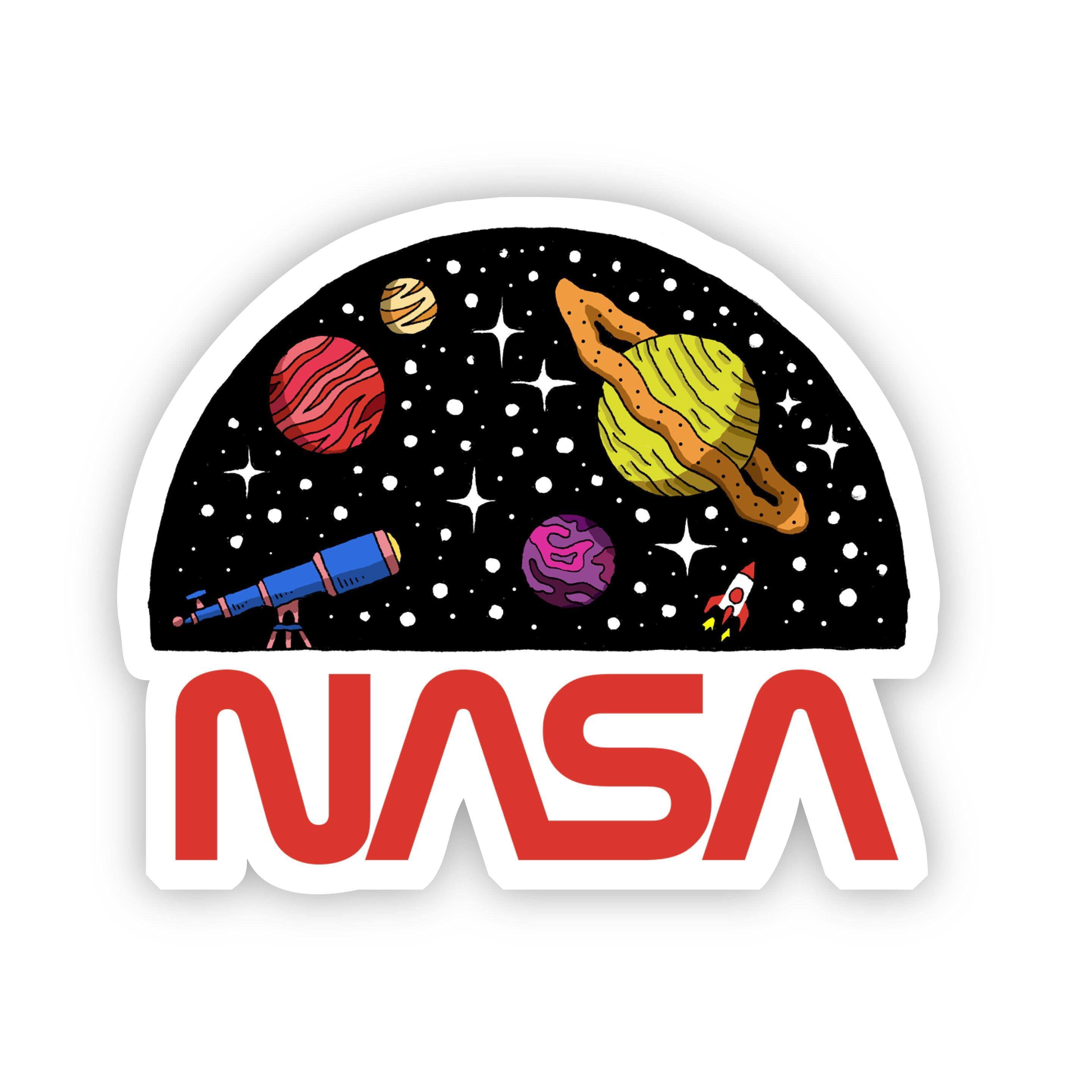  NASA Telescope & Planets Sticker、mySite、elrpsem3k