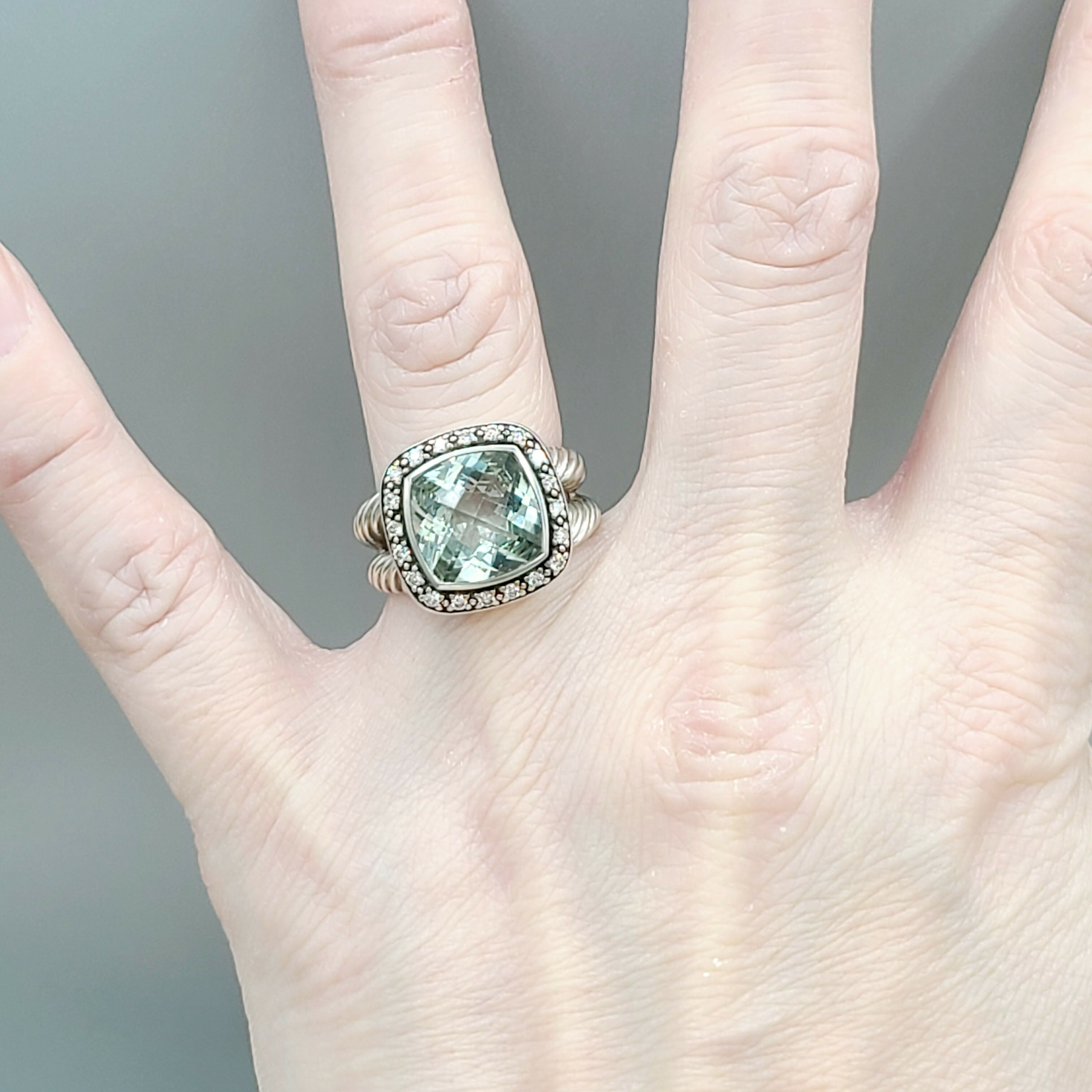 David Yurman Albion Moonlight Ice Ring 11mm Prasiolite、mySite、hinf8tx79