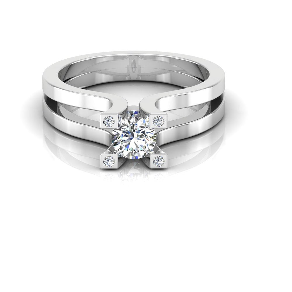 Simplistic Split Shank Moissanite Engagement Ring、mySite、hinf8tx79