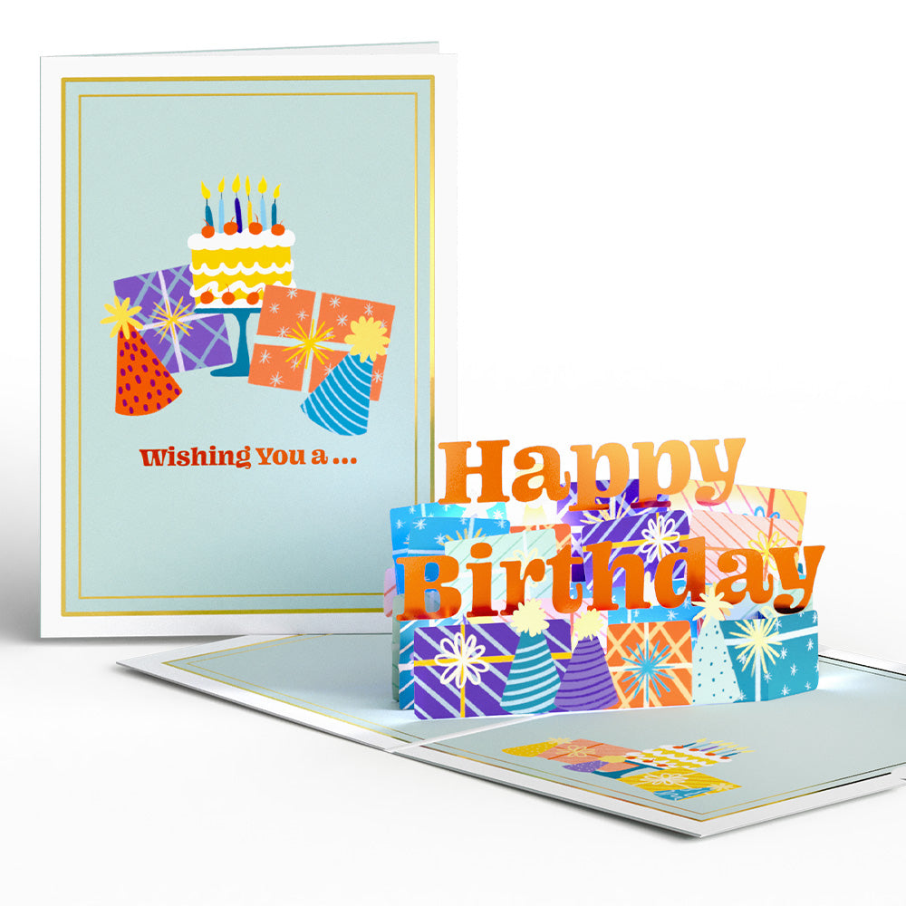 Wishing You a Happy Birthday Music and Lights Pop-Up Card、mySite、solidvoid