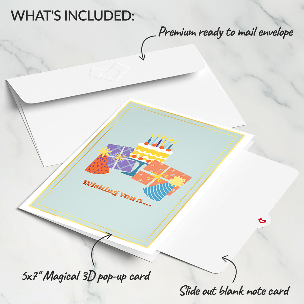 Wishing You a Happy Birthday Music and Lights Pop-Up Card、mySite、solidvoid