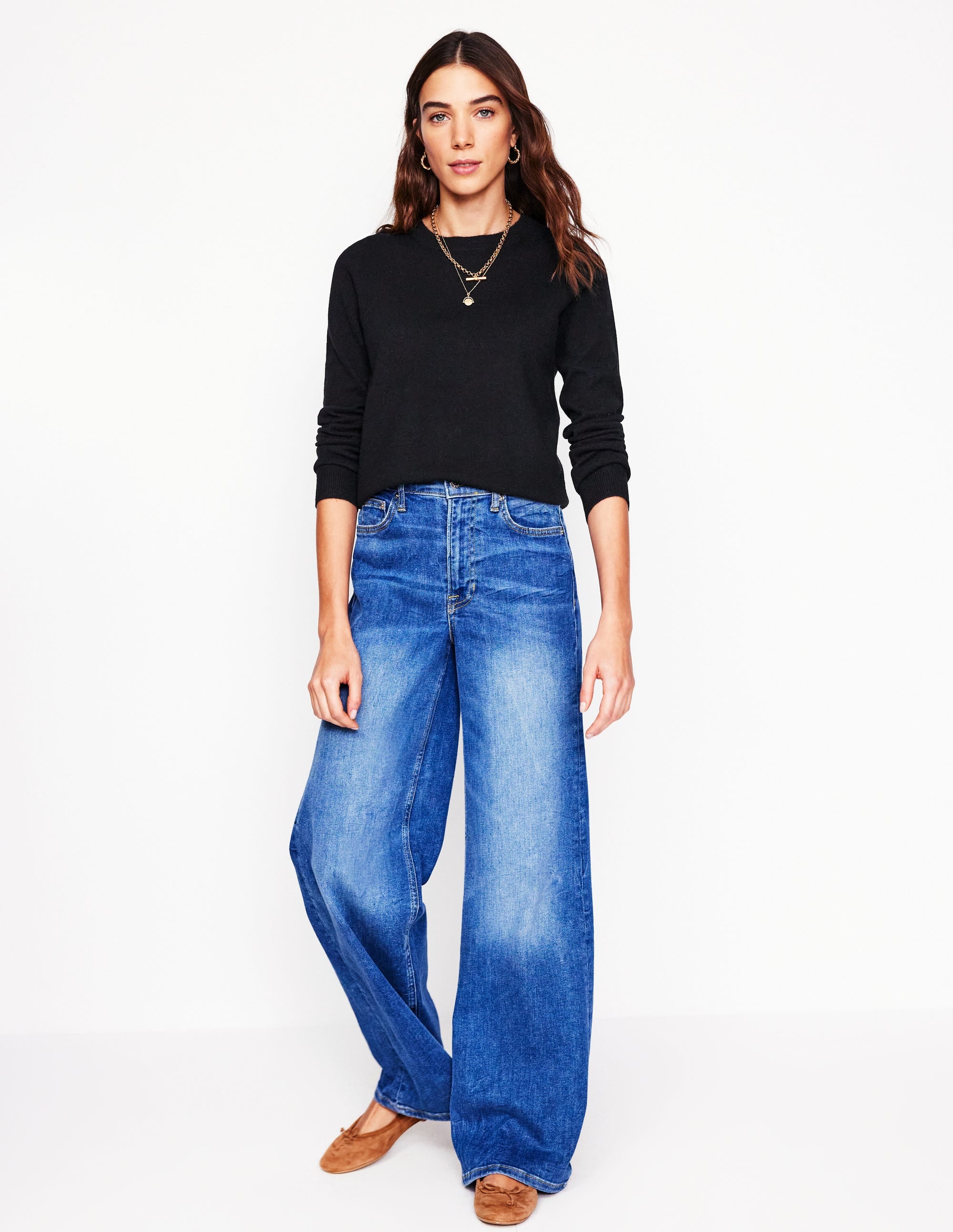  Eva Cashmere Crew Neck Jumper-Black、mySite、ashleygrahame