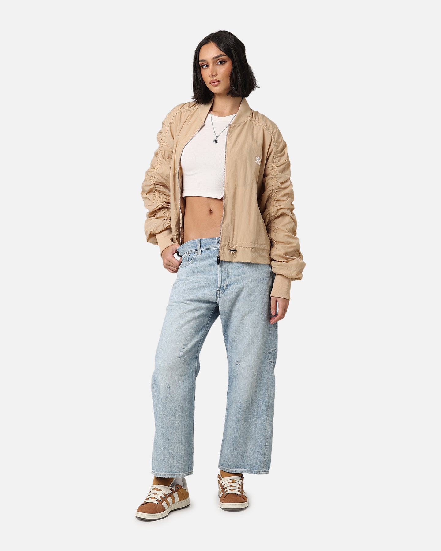 Adidas Women's Light Weight Bomber Jacket Magic Beige、mySite、zt4zffjzw