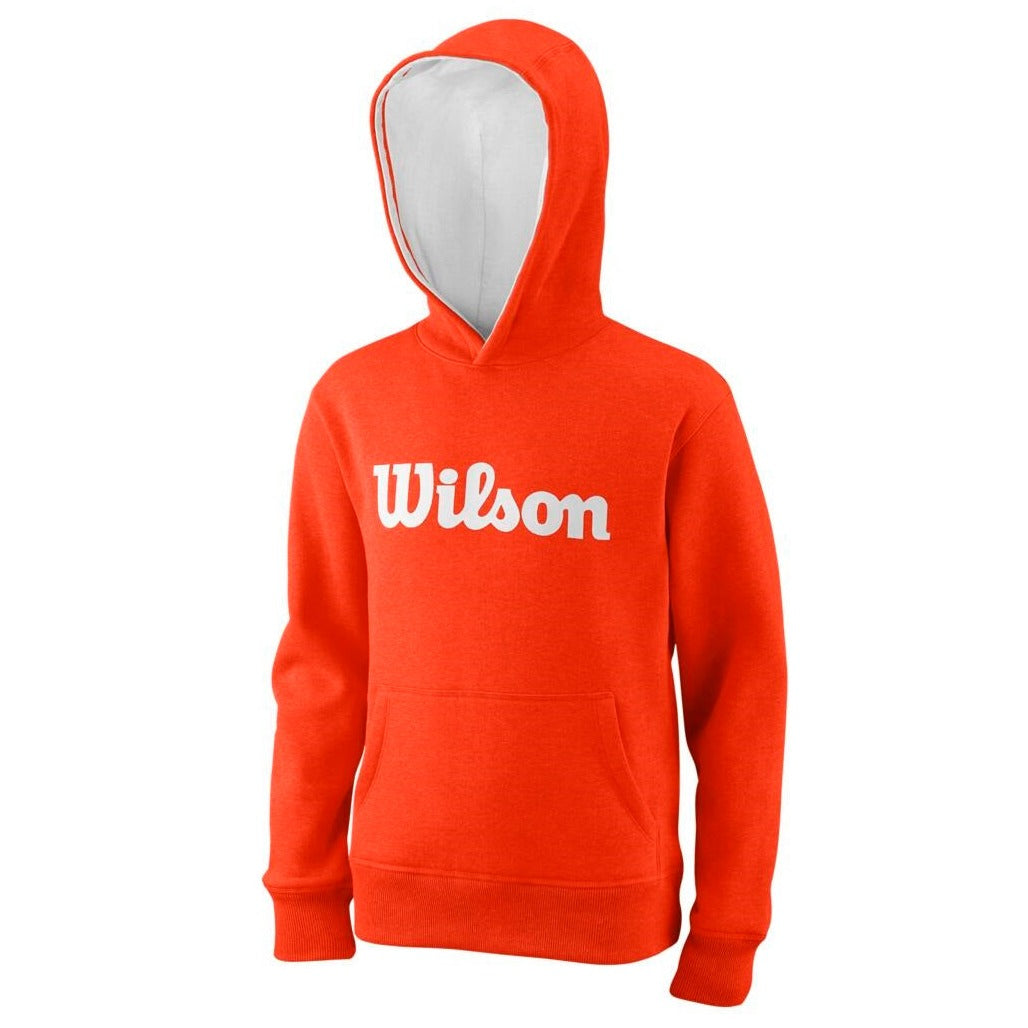 Wilson Youth Script Cotton Pull-Over Hoodie (Tangerine)、mySite、neckold