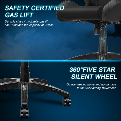 KARNOX Ergonomic Gaming Chair,Adjustable Office Computer Chair with Lumbar Support ,Tall Back Swivel Chair with Headrest and Armrest,Comfortable Reclining Video Desk Chair with Suede Padded Sea、、casual