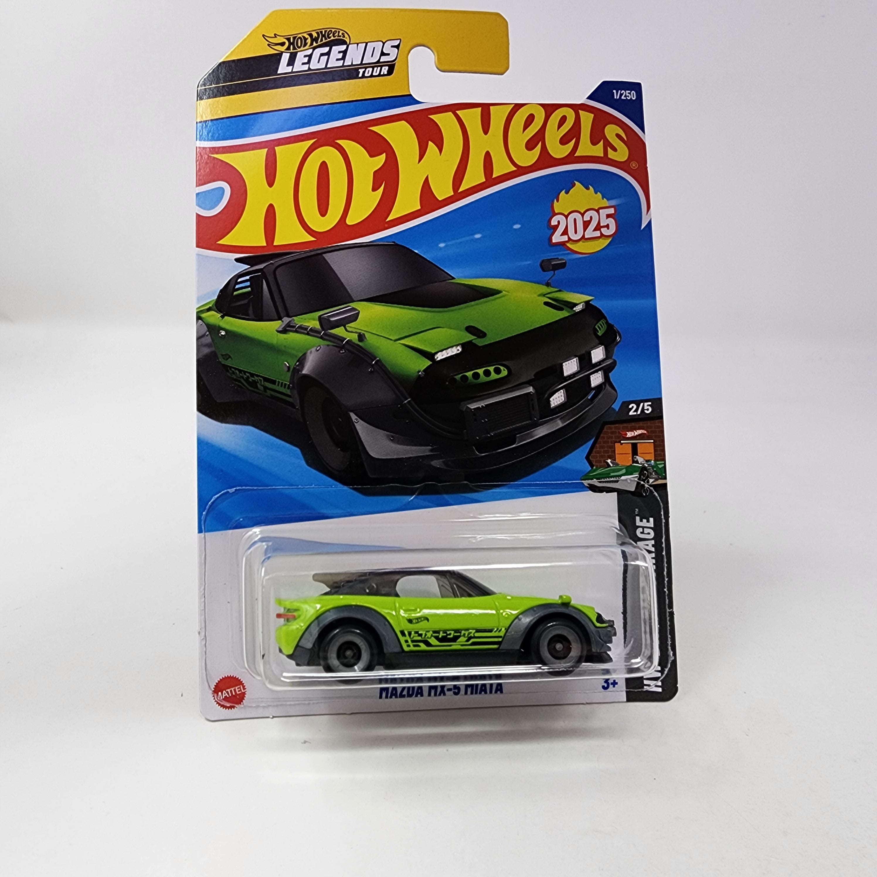 Mazda MX-5 Miata #1 * GREEN * 2025 Hot Wheels NEW! Case H、mySite、hgirdovlk