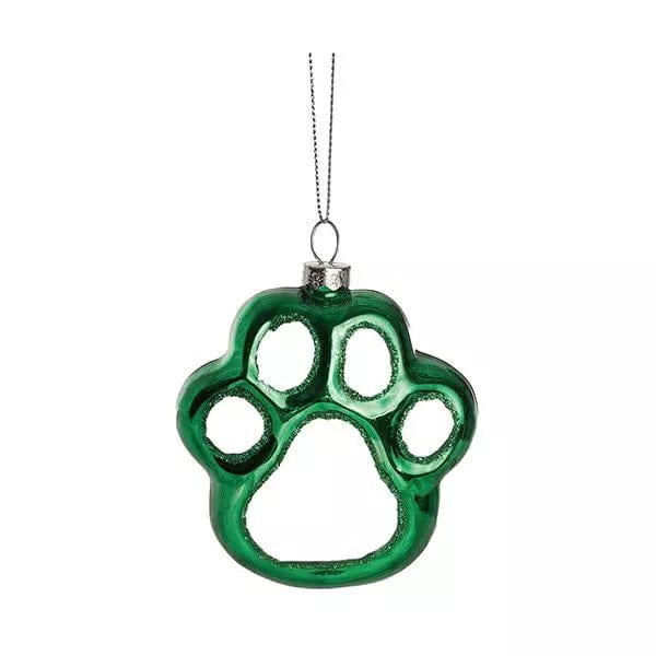 Glass Paw Print Holiday Ornament、mySite、g9winljtr