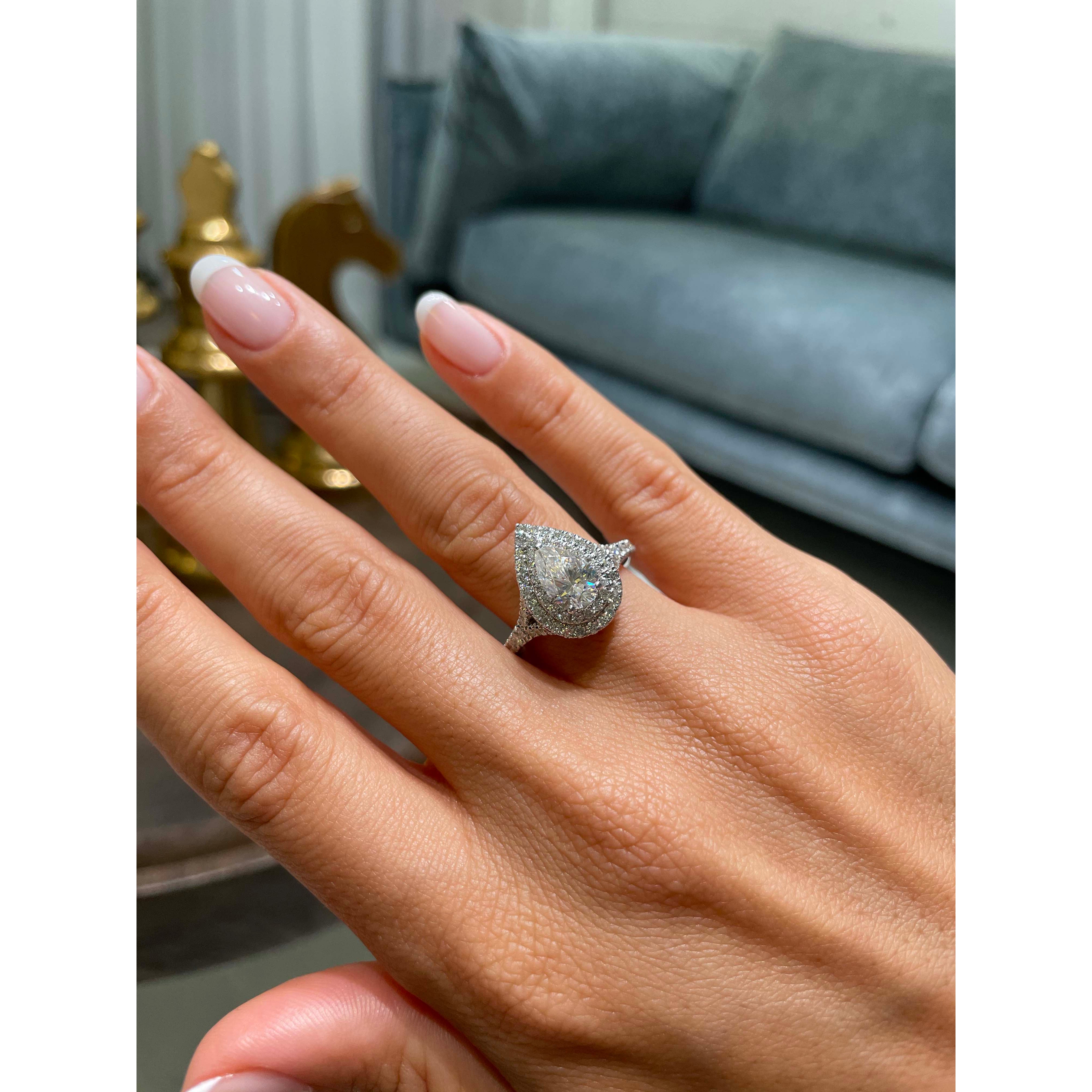 Melanie Moissanite & Diamond Ring -14K White Gold、mySite、hinf8tx79