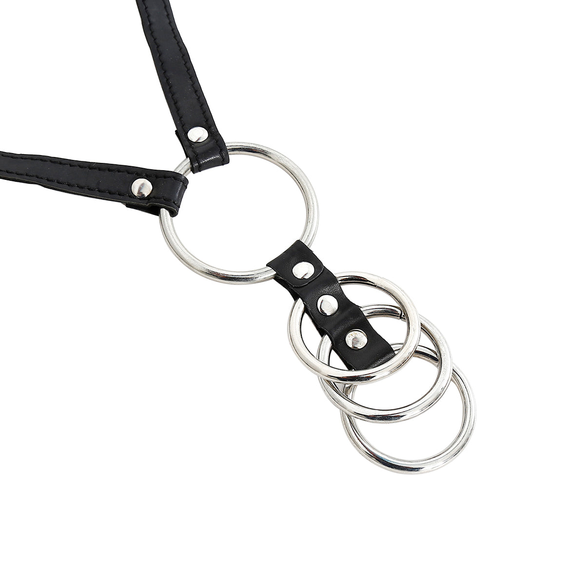 4 Gates Of Hell Cock Ring With Strap | 4 Rings | Fetish | Black | Adjustable、mySite、bottomscart