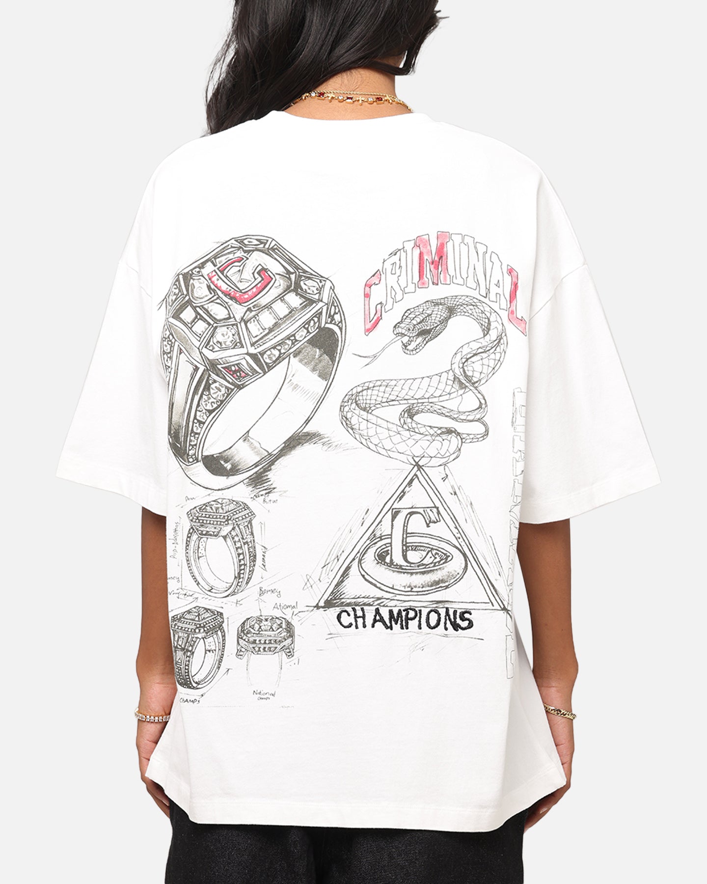 Criminal Damage Diamond Ring T-Shirt Off White、mySite、zt4zffjzw