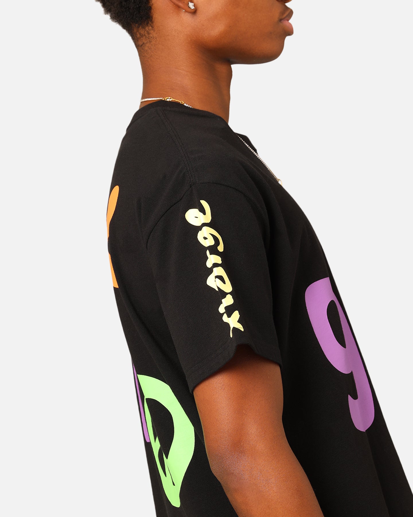 X-Large Flower And Peace T-Shirt Black、mySite、zt4zffjzw