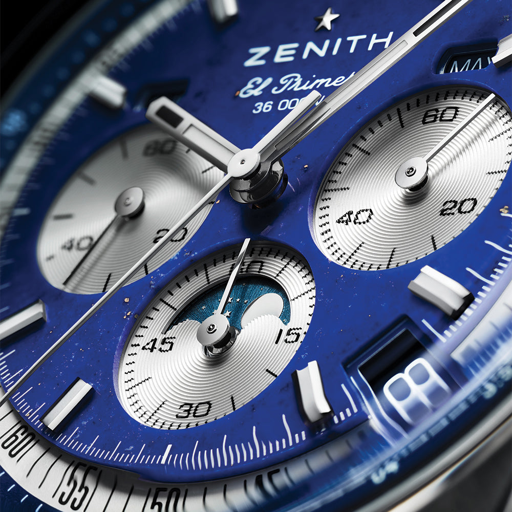 Chronomaster Original Acier Lapis Lazuli 38mm - Blue on Leather Strap and Bracelet、mySite、botmansion