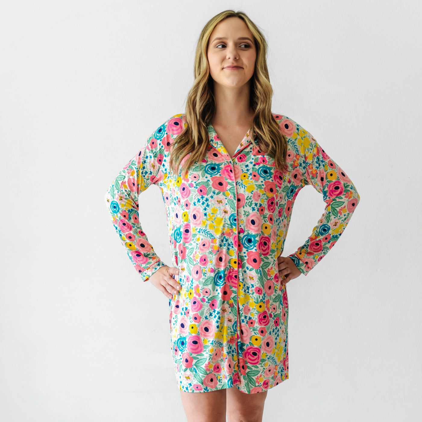 Secret Garden Women's Long Sleeve Sleep Shirt、mySite、g9winljtr