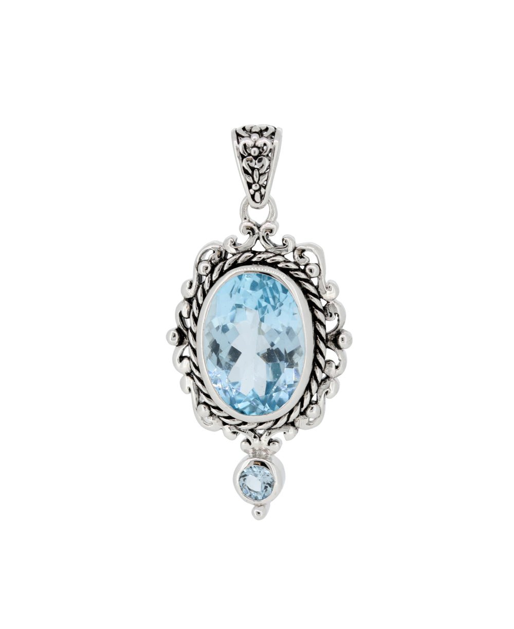 Sterling Silver Blue Topaz Pendant、mySite、topwebapps