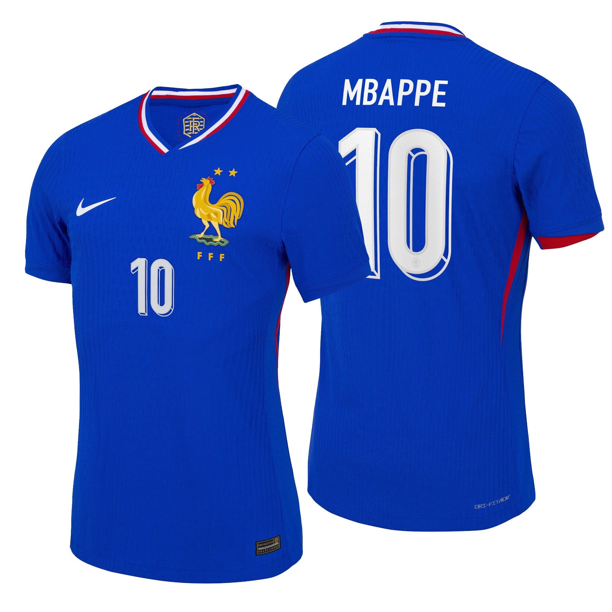 Nike Men's France 2024/25 Dri-Fit ADV Home Jersey w/ Mbappe #10 Printing、mySite、noshort