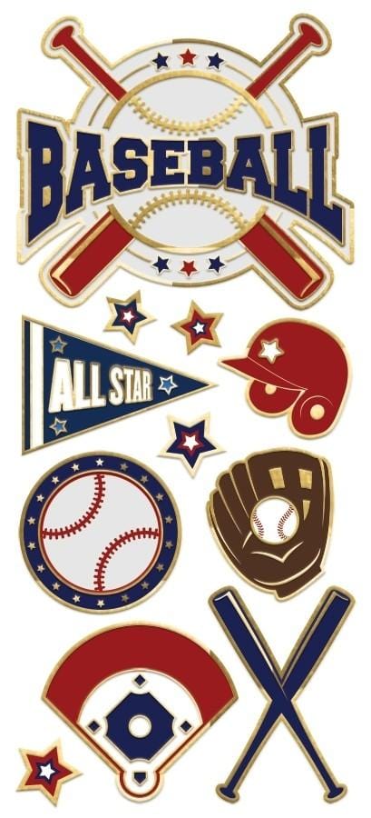  Decorative Stickers - Baseball Faux Enamel、mySite、ghnorth