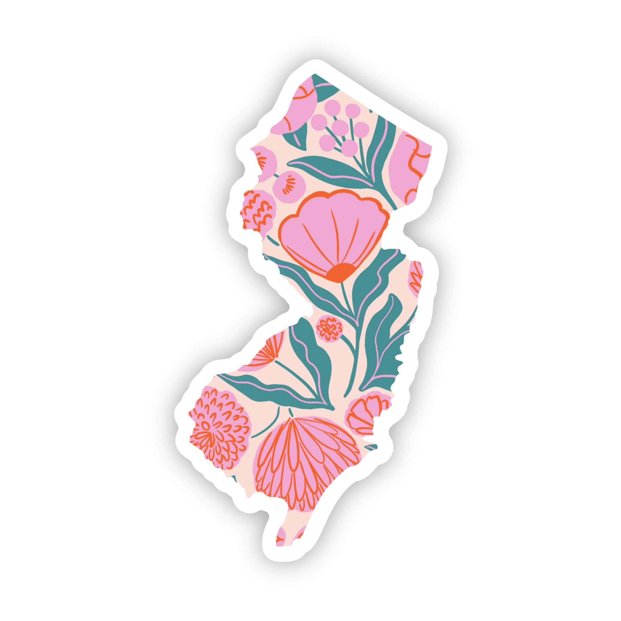  New Jersey Sticker - Elegant Floral、mySite、elrpsem3k