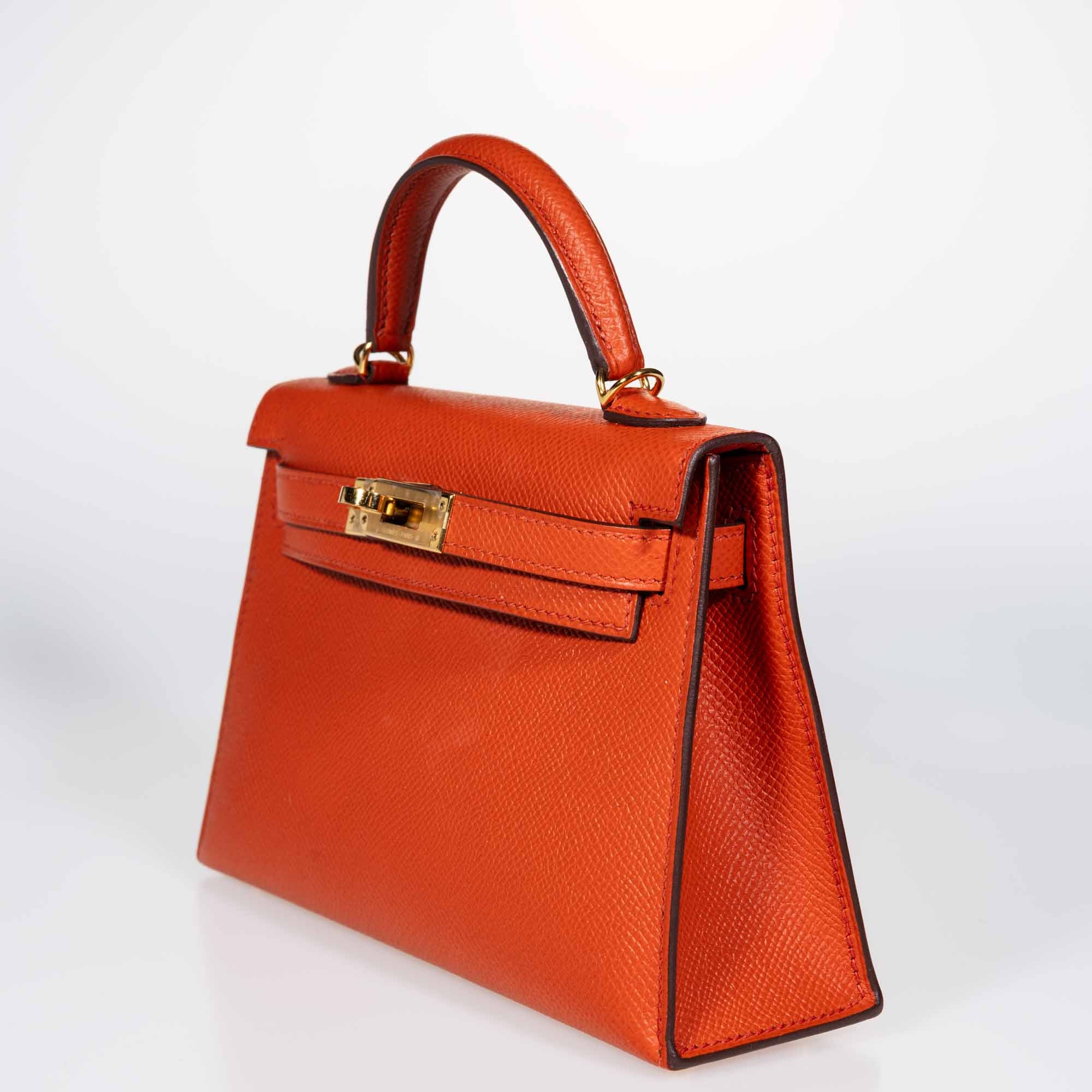 Hermès Kelly 20 Mini II Sellier Terre Battue Epsom Gold Hardware、mySite、garminoutage.com