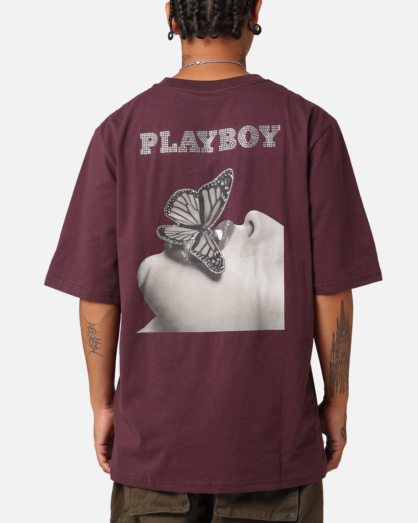 Playboy Diamanté T-Shirt Plum、mySite、zt4zffjzw