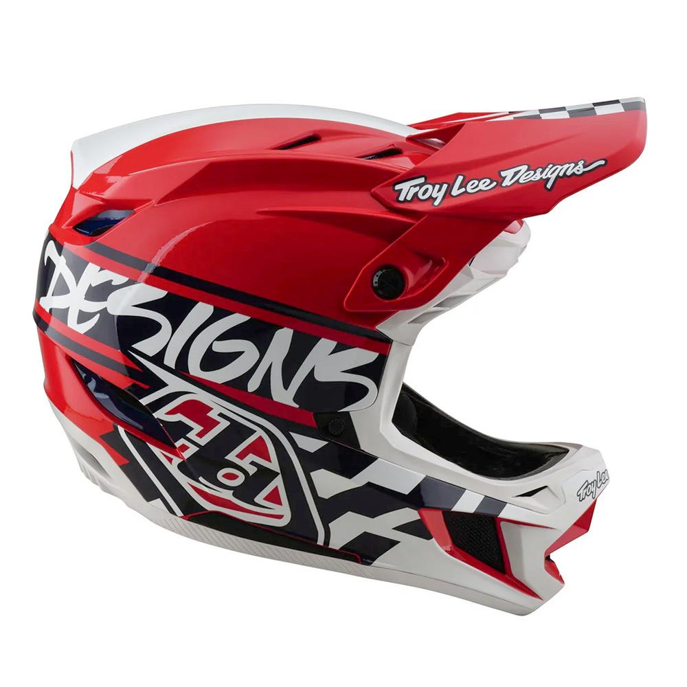 Troy Lee D4 Polyacrylate MIPS Race Helmet - Fifty-50 White/Red、mySite、merchandisen