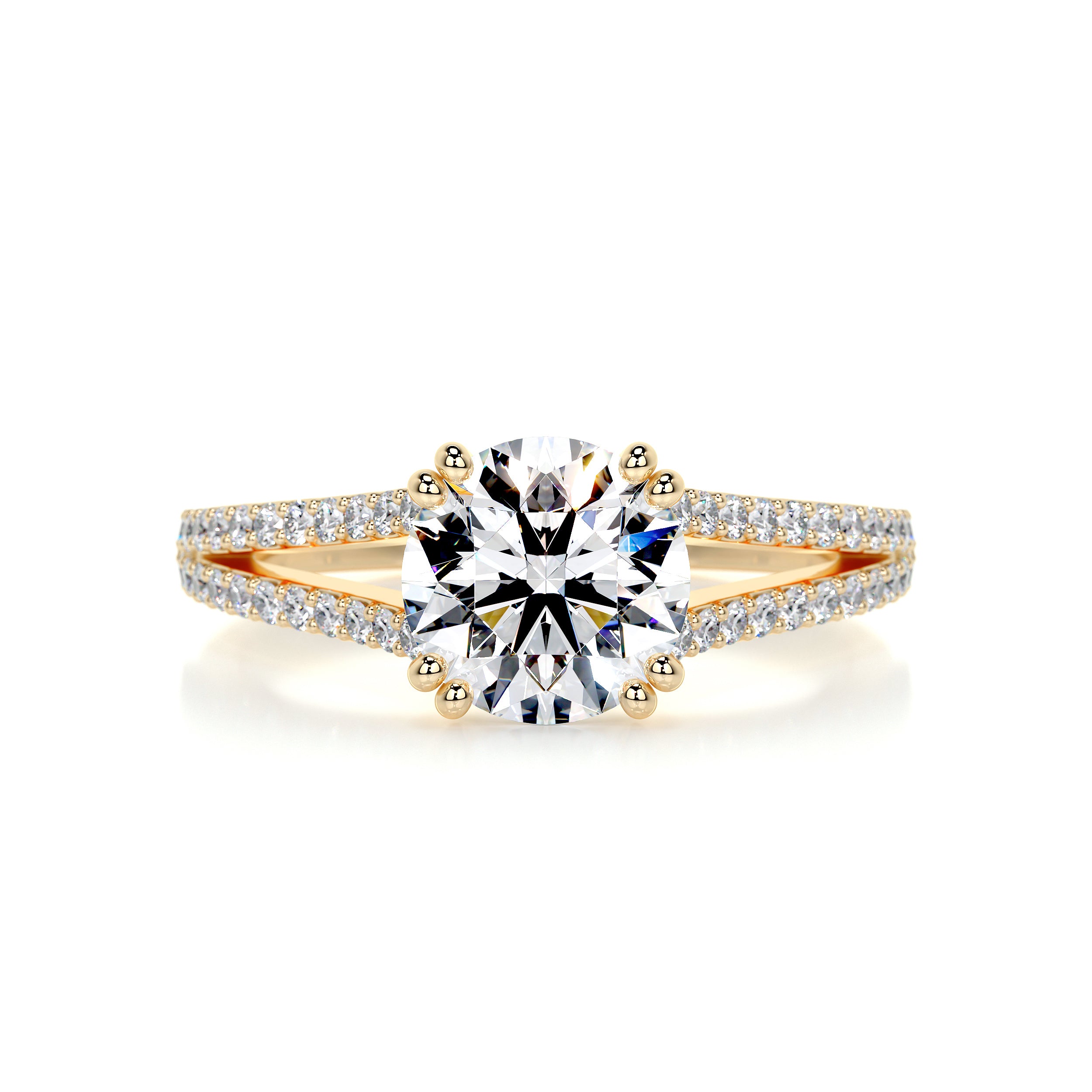 Evelyn Diamond Engagement Ring -18K Yellow Gold、mySite、hinf8tx79