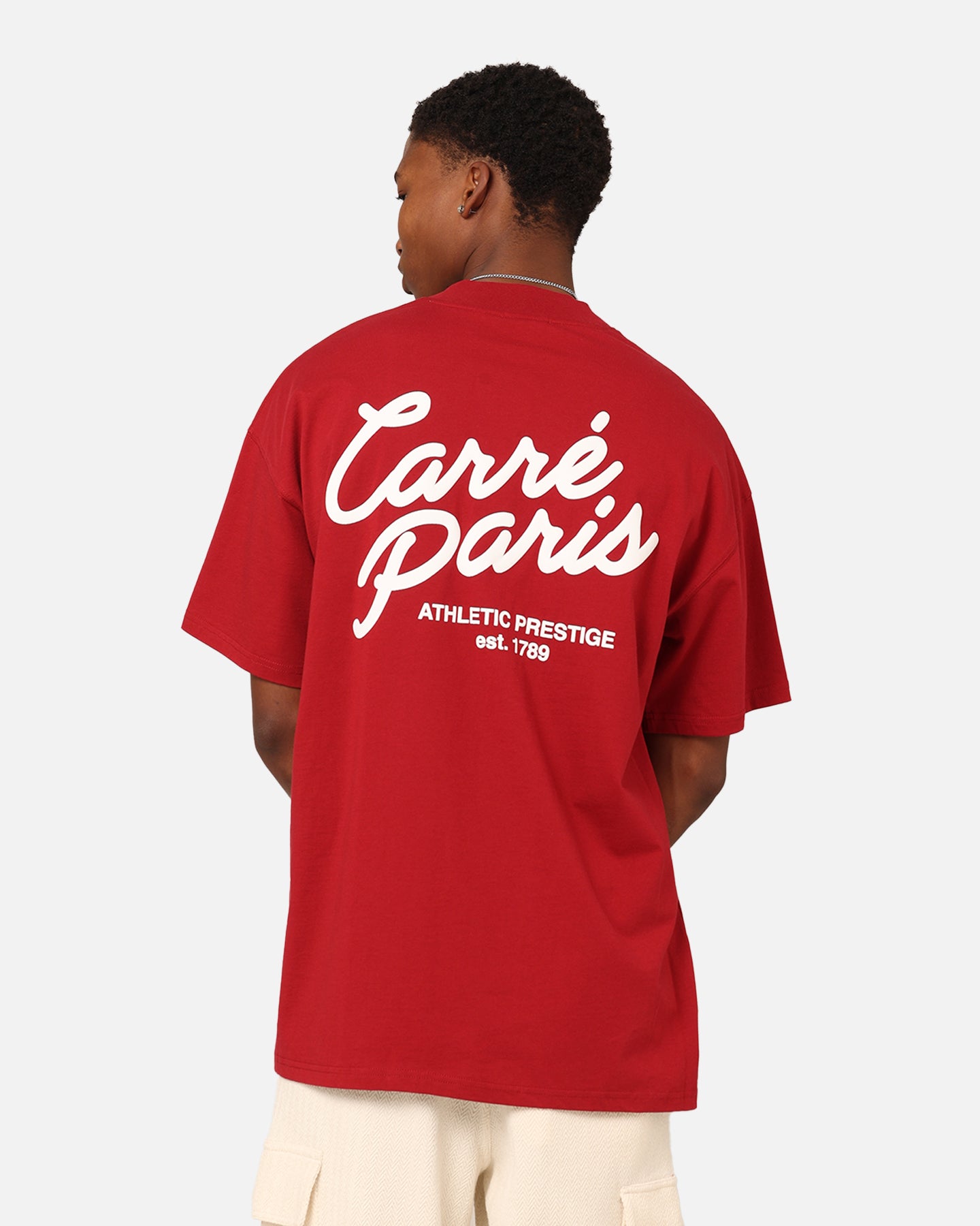 Carre Athletic Heritage Oversized T-Shirt Crimson、mySite、zt4zffjzw