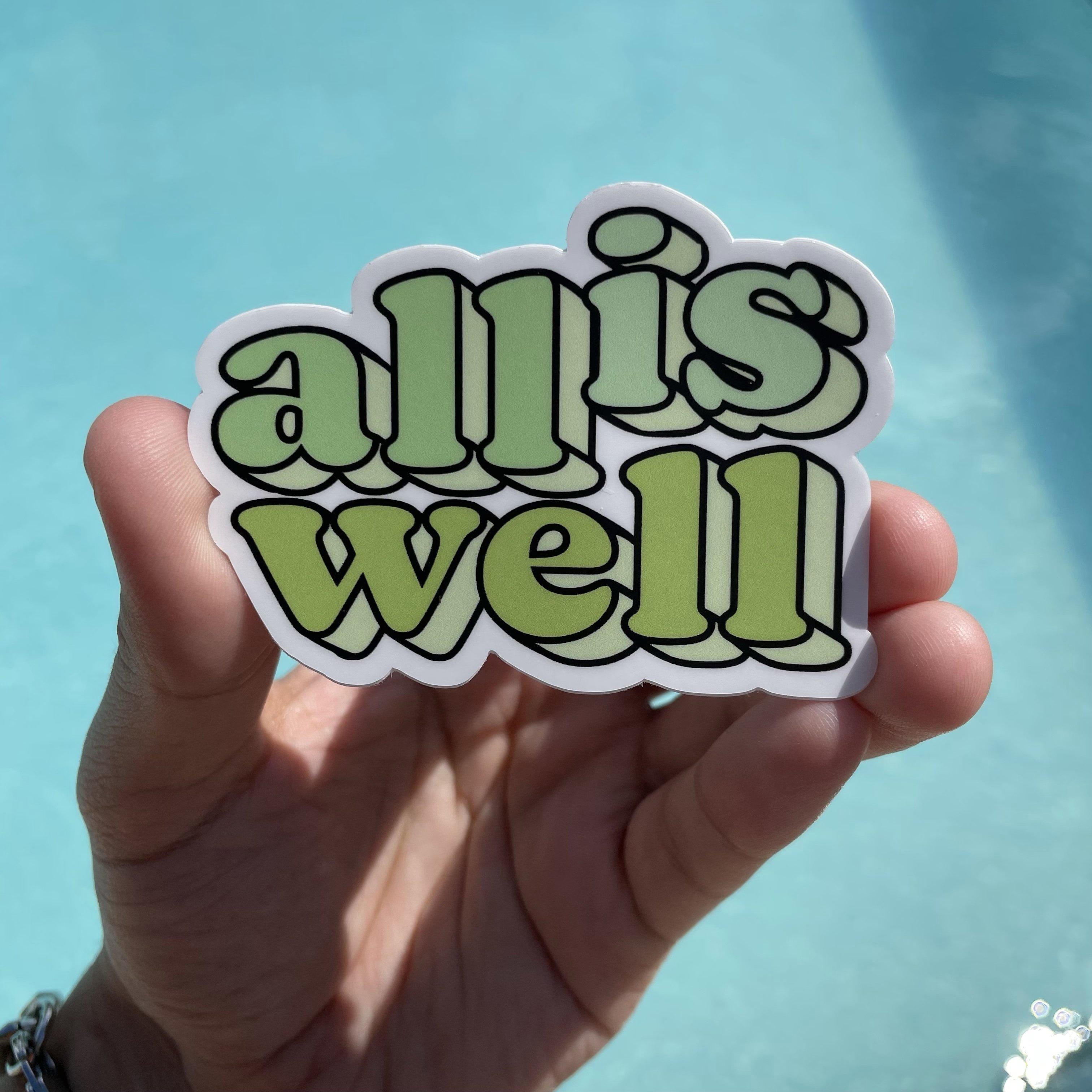  All is Well Green Aesthetic Sticker、mySite、elrpsem3k