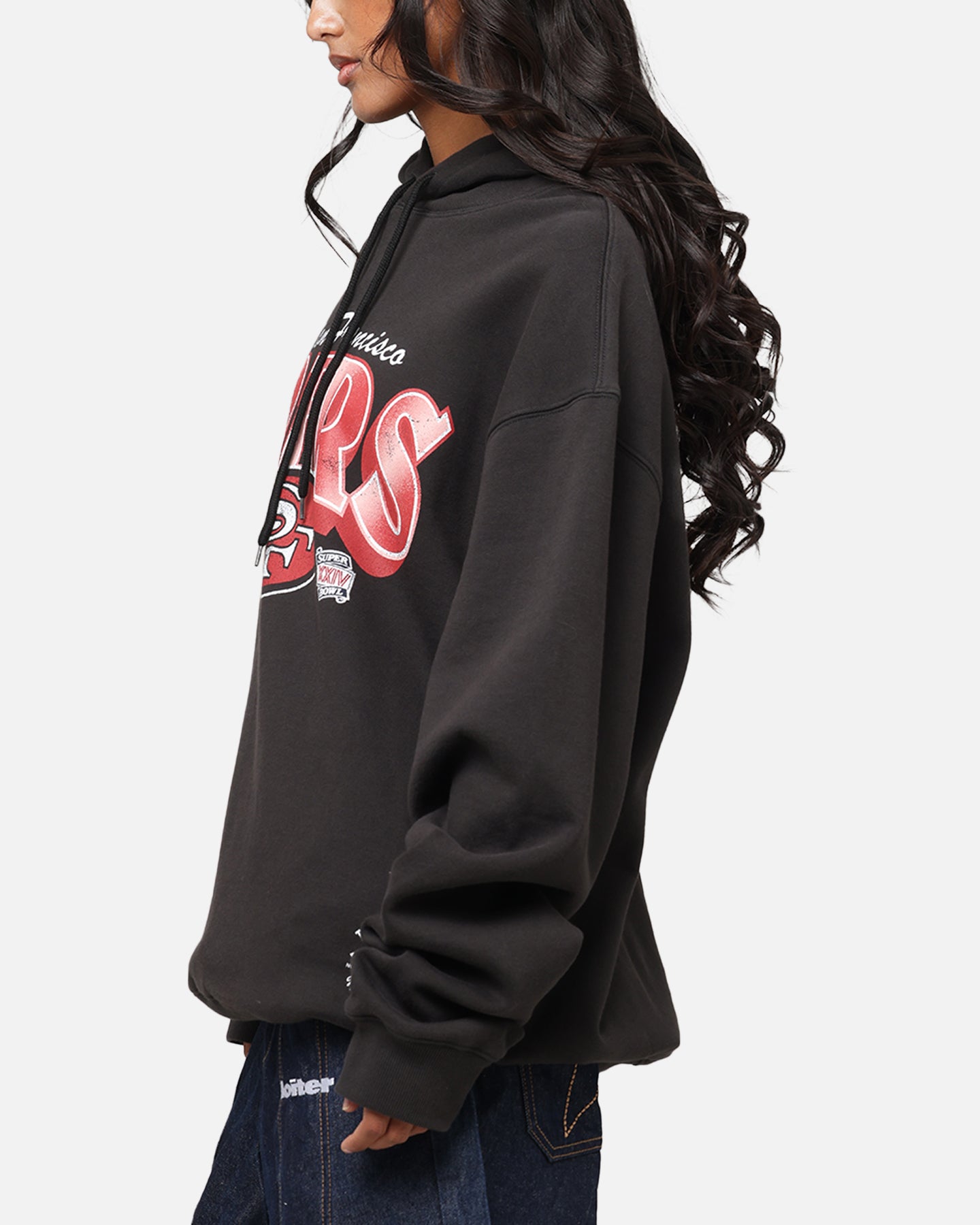 Mitchell & Ness San Francisco 49ers Arch Hoodie Faded Black、mySite、zt4zffjzw