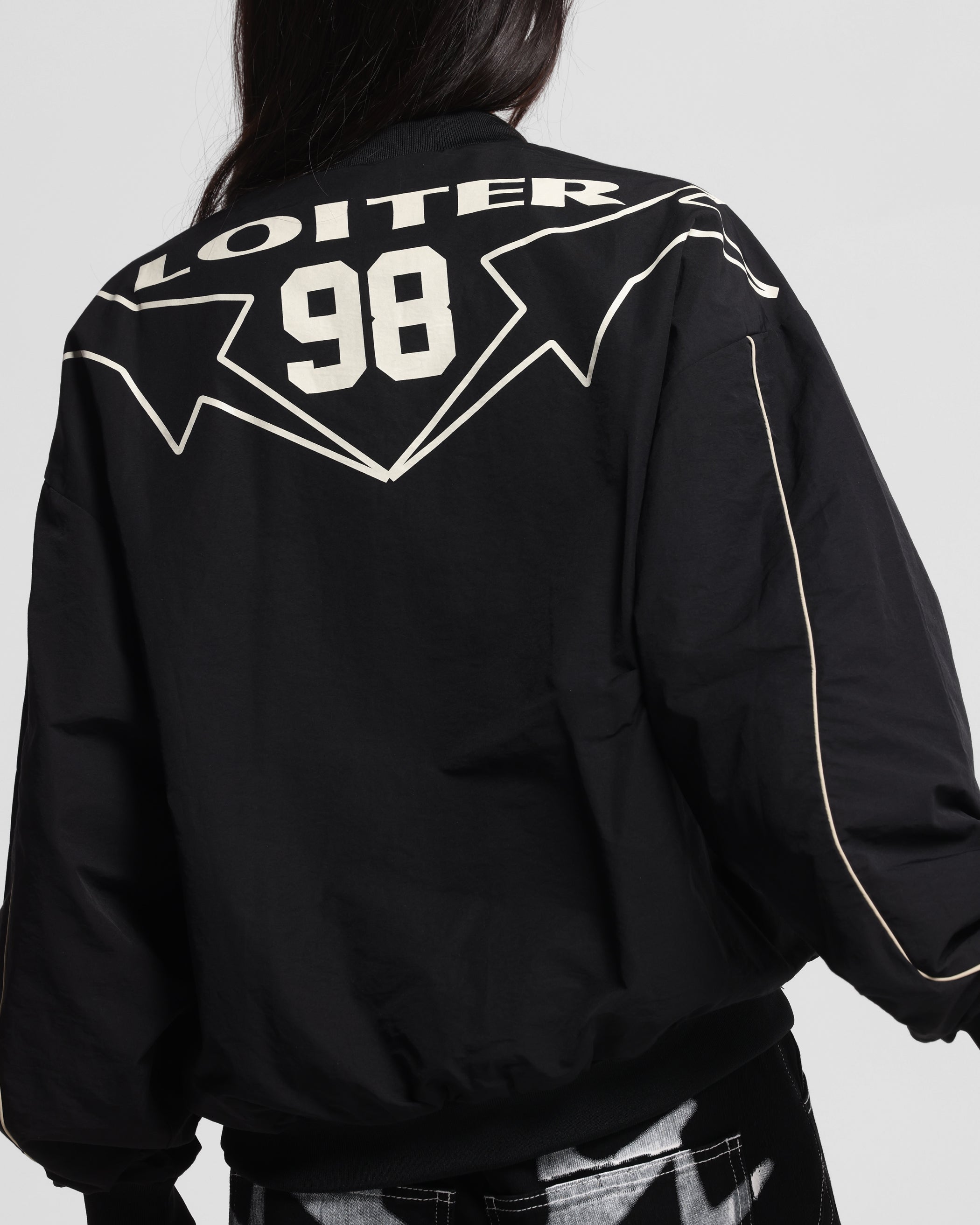 Loiter Racer Nylon Jersey Crewneck Black、mySite、zt4zffjzw