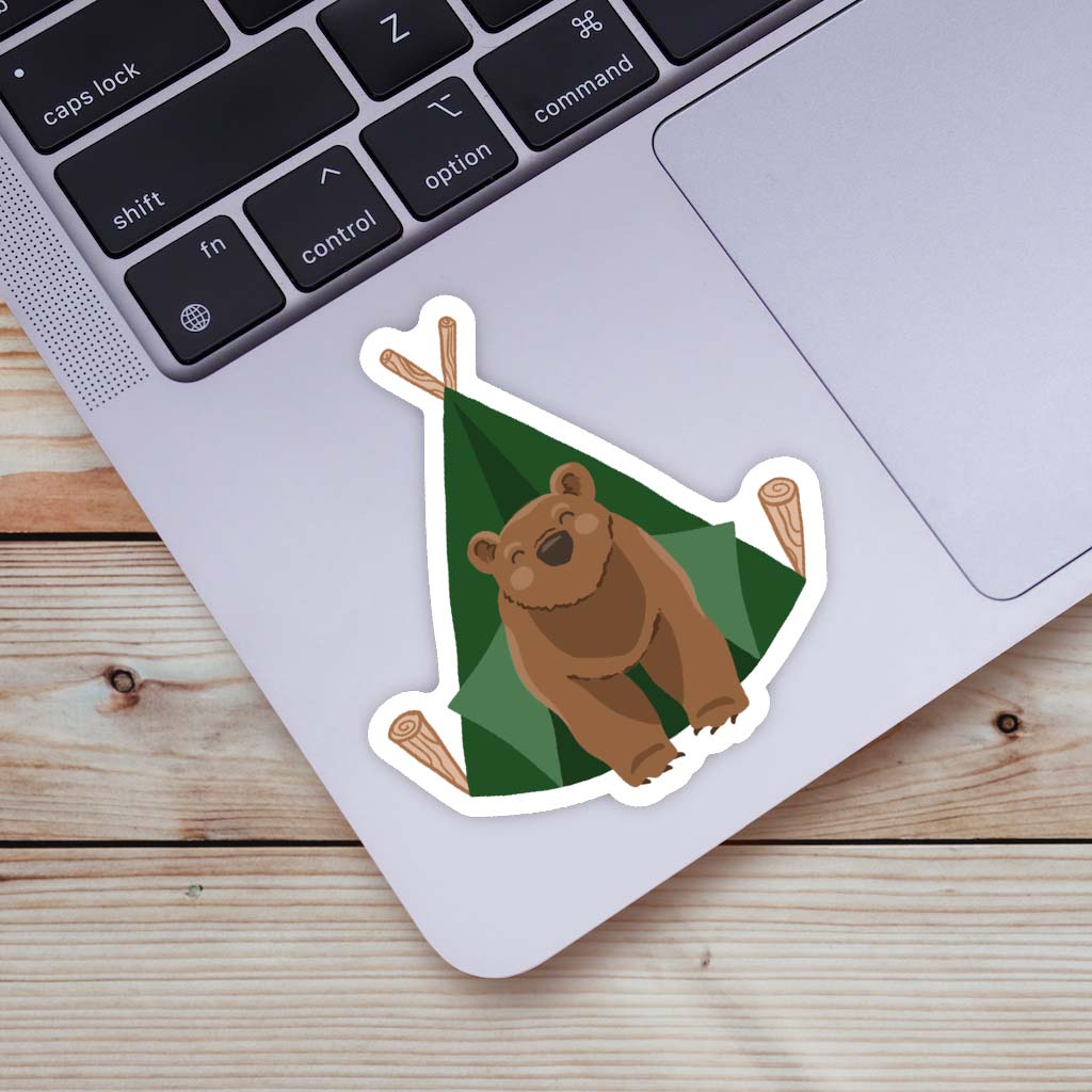  Camping Bear Sticker、mySite、ghnorth