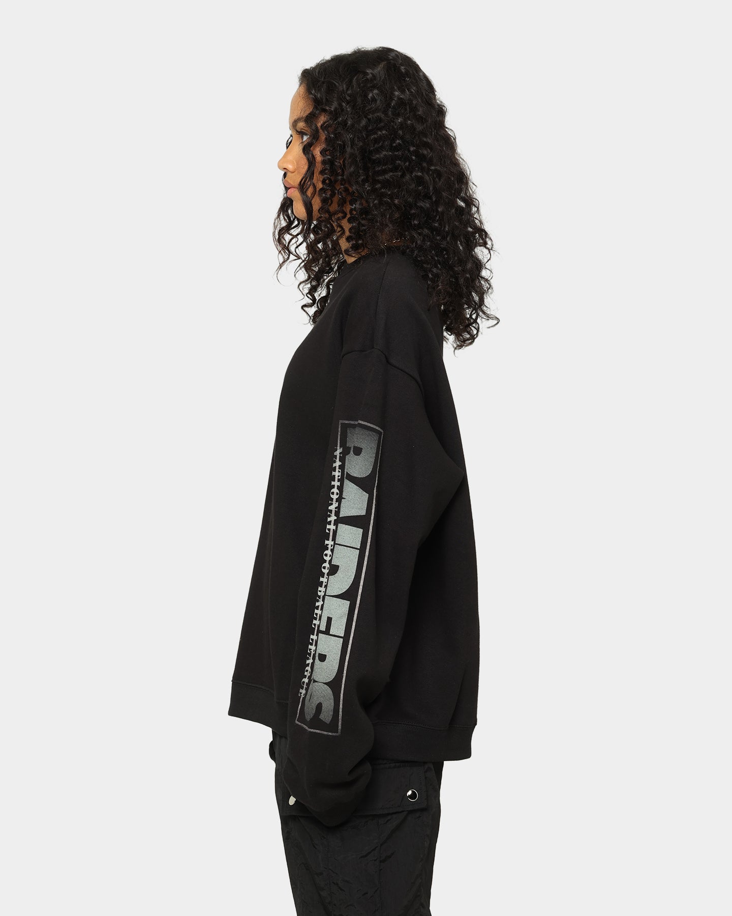 Majestic Athletic Las Vegas Raiders Graphic Fade Crewneck Faded Black、mySite、zt4zffjzw