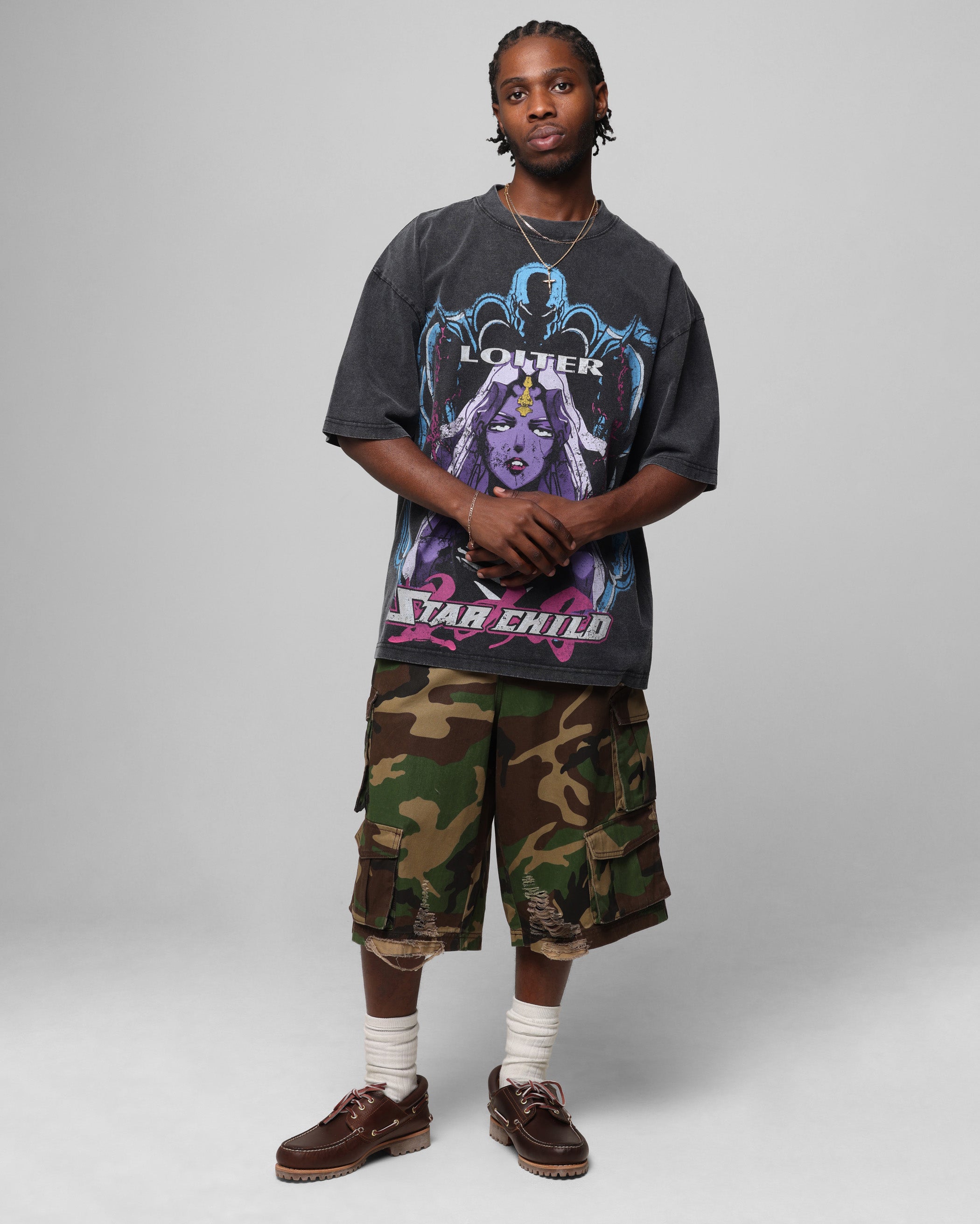 Loiter Midnight Widow Vintage T-Shirt Washed Black、mySite、zt4zffjzw