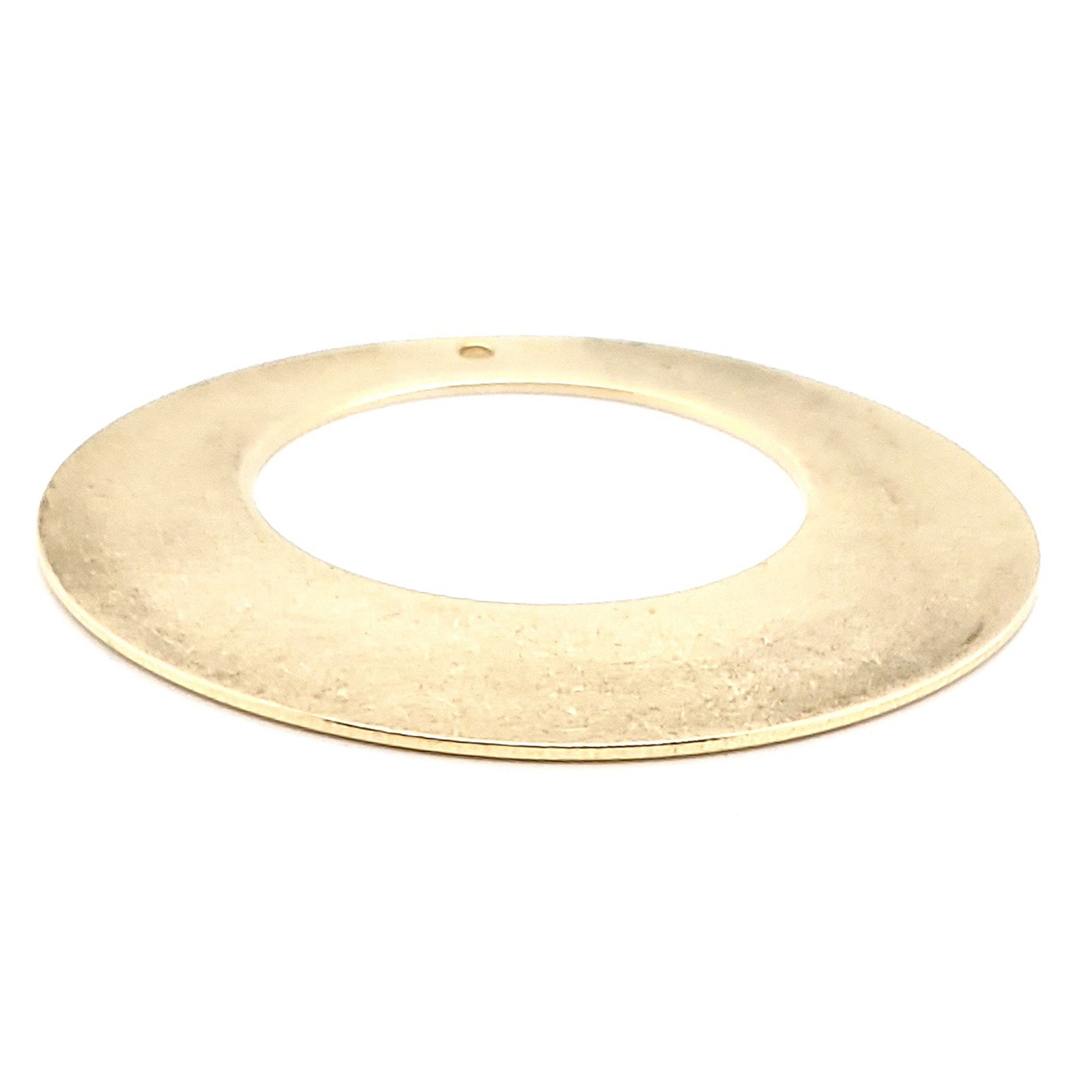 Brass Blank Offset Washer Pendant With Hole / SBB0222、mySite、dreamappss