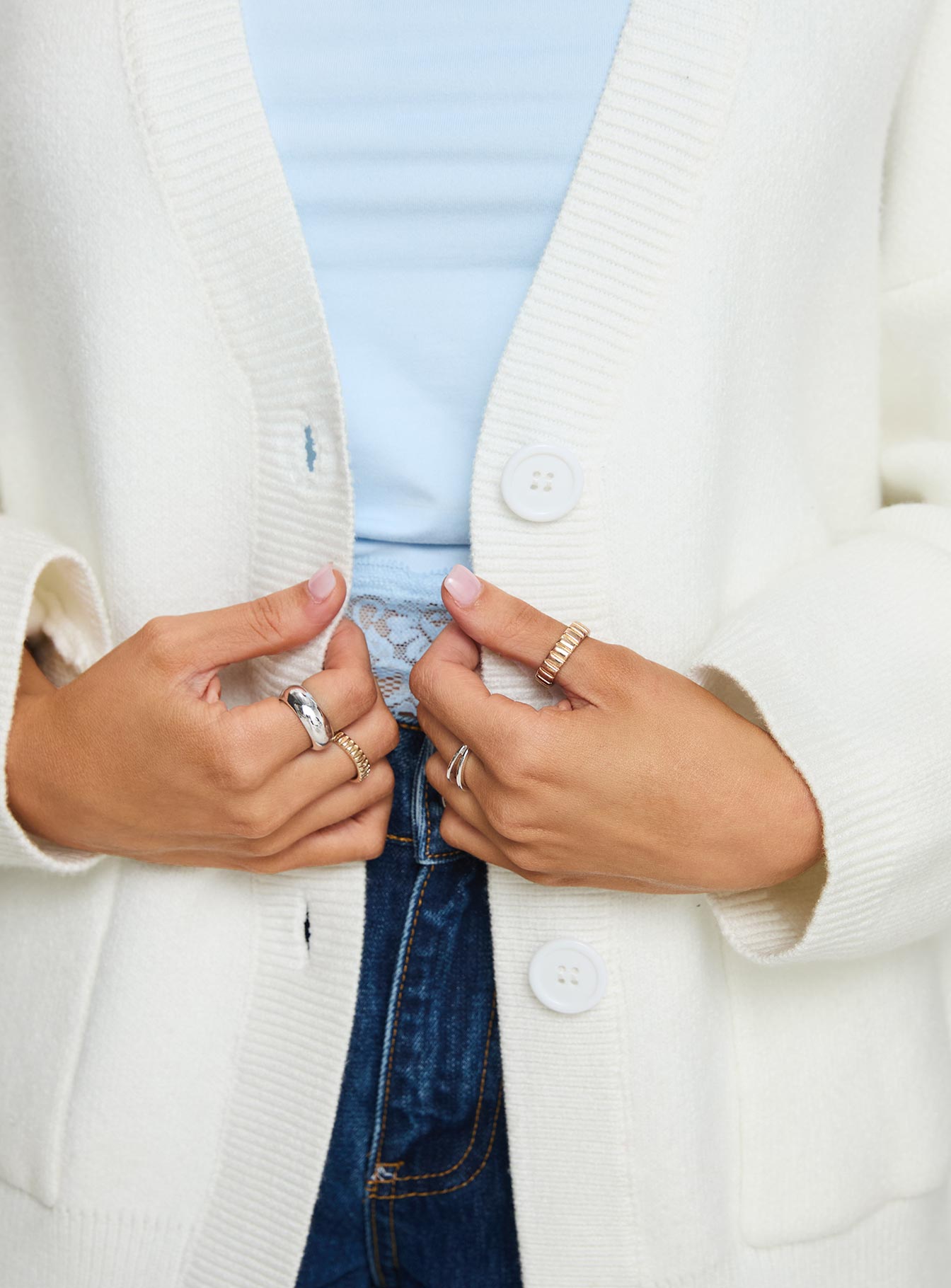 Burke Cardigan White、mySite、solidvoid