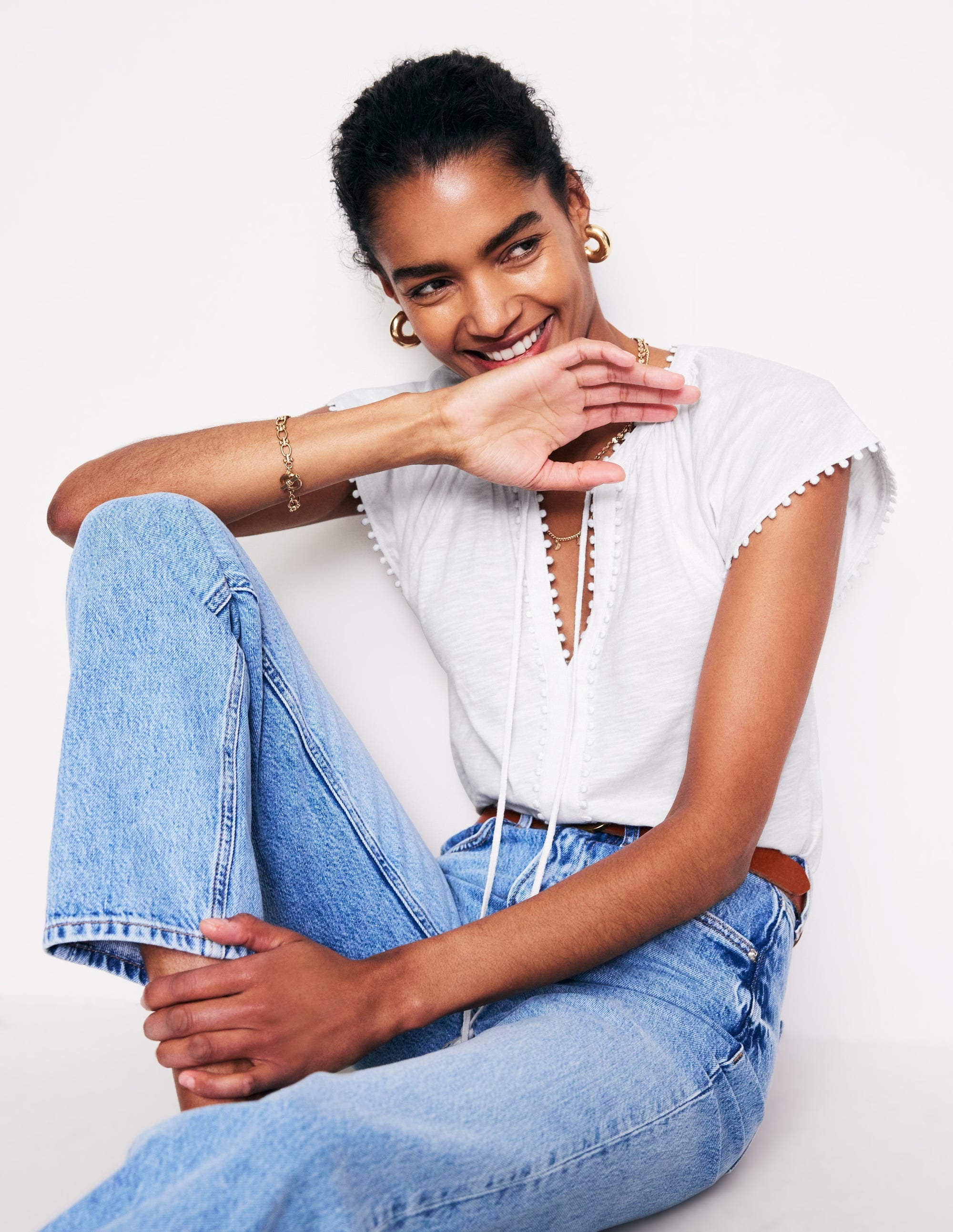  Millie Trim Detail Top-White、mySite、ashleygrahame