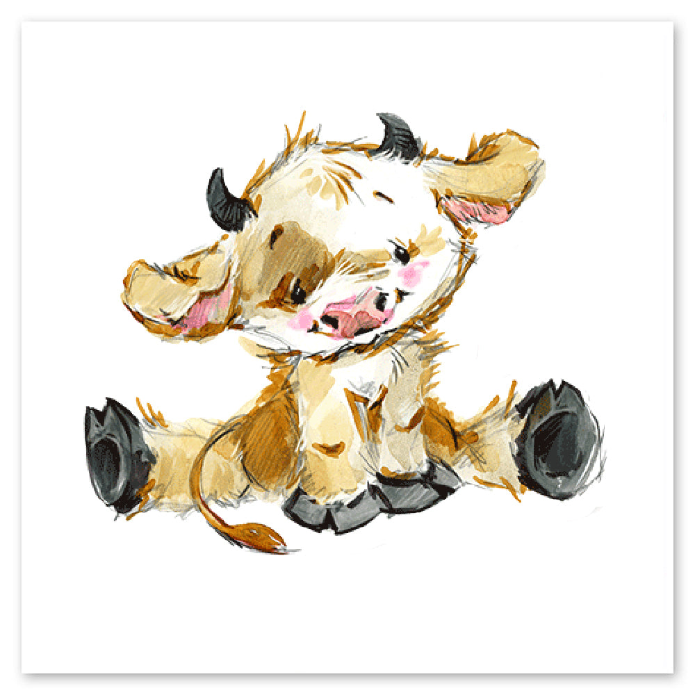  Sitting Cow Vinyl Sticker Decal、mySite、ghnorth