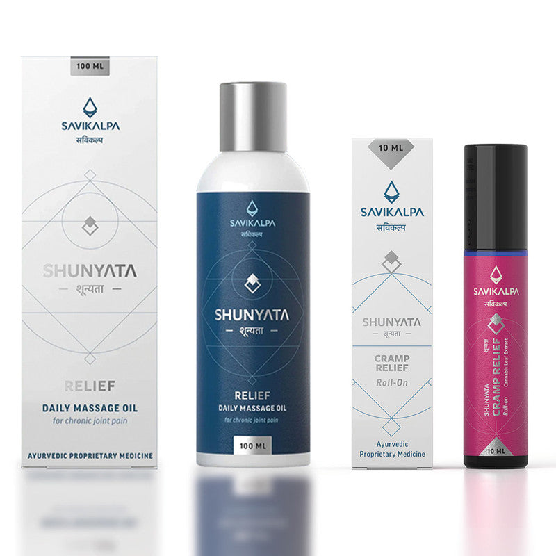 Combo Pack for Pain & Cramps Relief | Chronic Musculoskeletal Pains & Menstrual Cramps | Relief Oil 100 ml & Cramp Relief 10 ml、mySite、camillekostekn