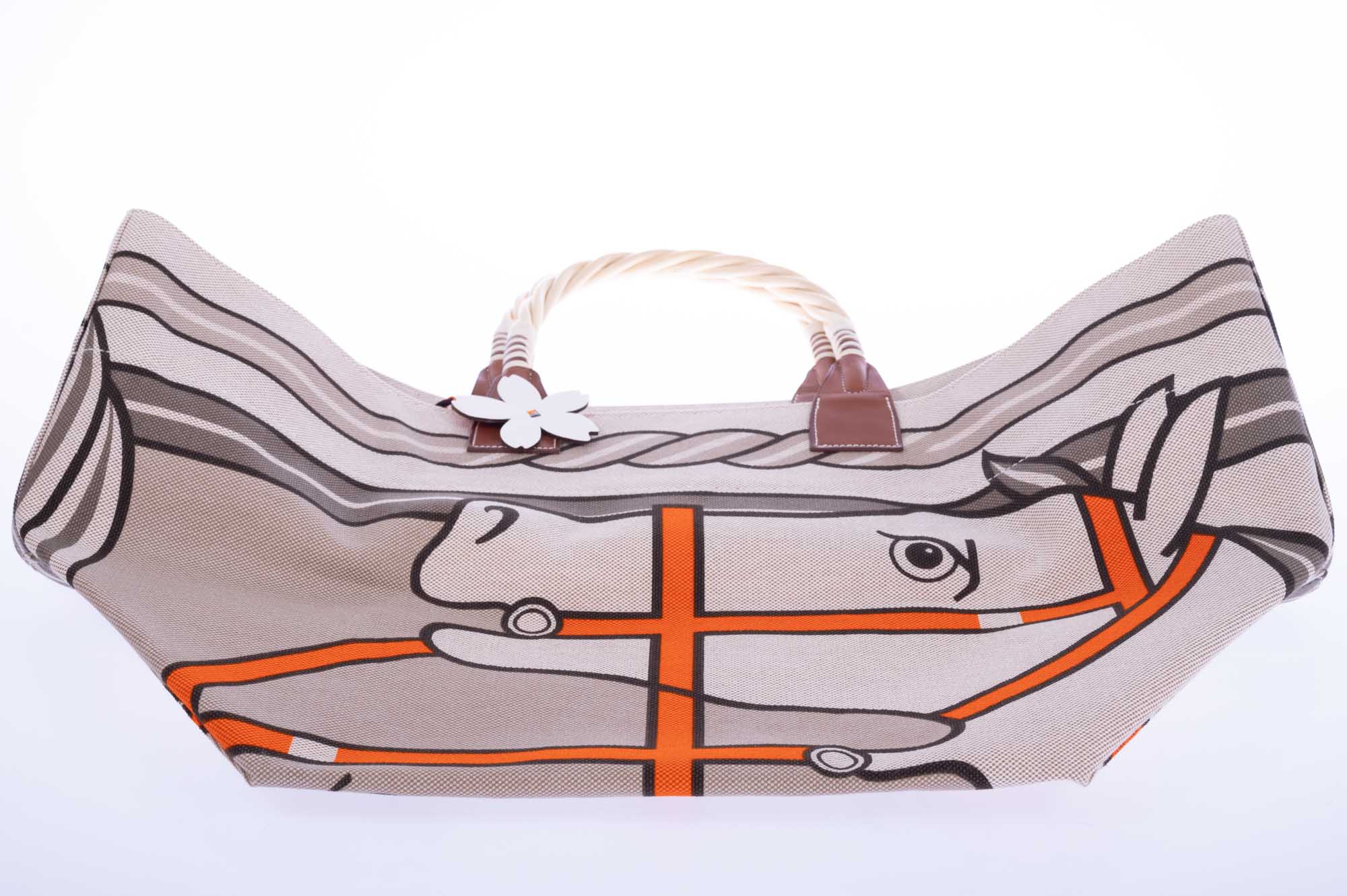 Hermès Steeple 31 Equestrian Canvas Tote Bag Limited Edition、mySite、garminoutage.com