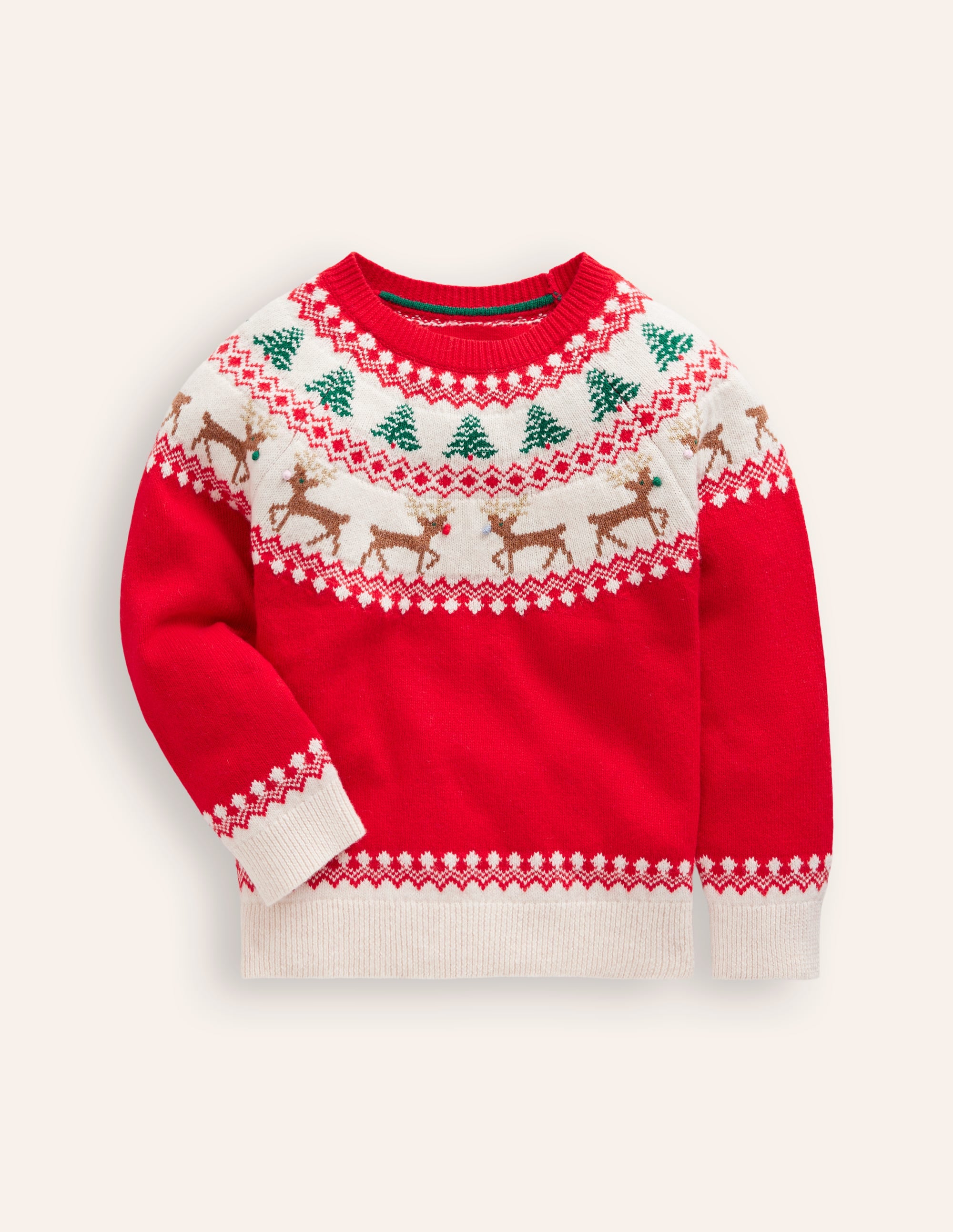  Fair Isle Jumper-Poppy Red Reindeer、mySite、ashleygrahame