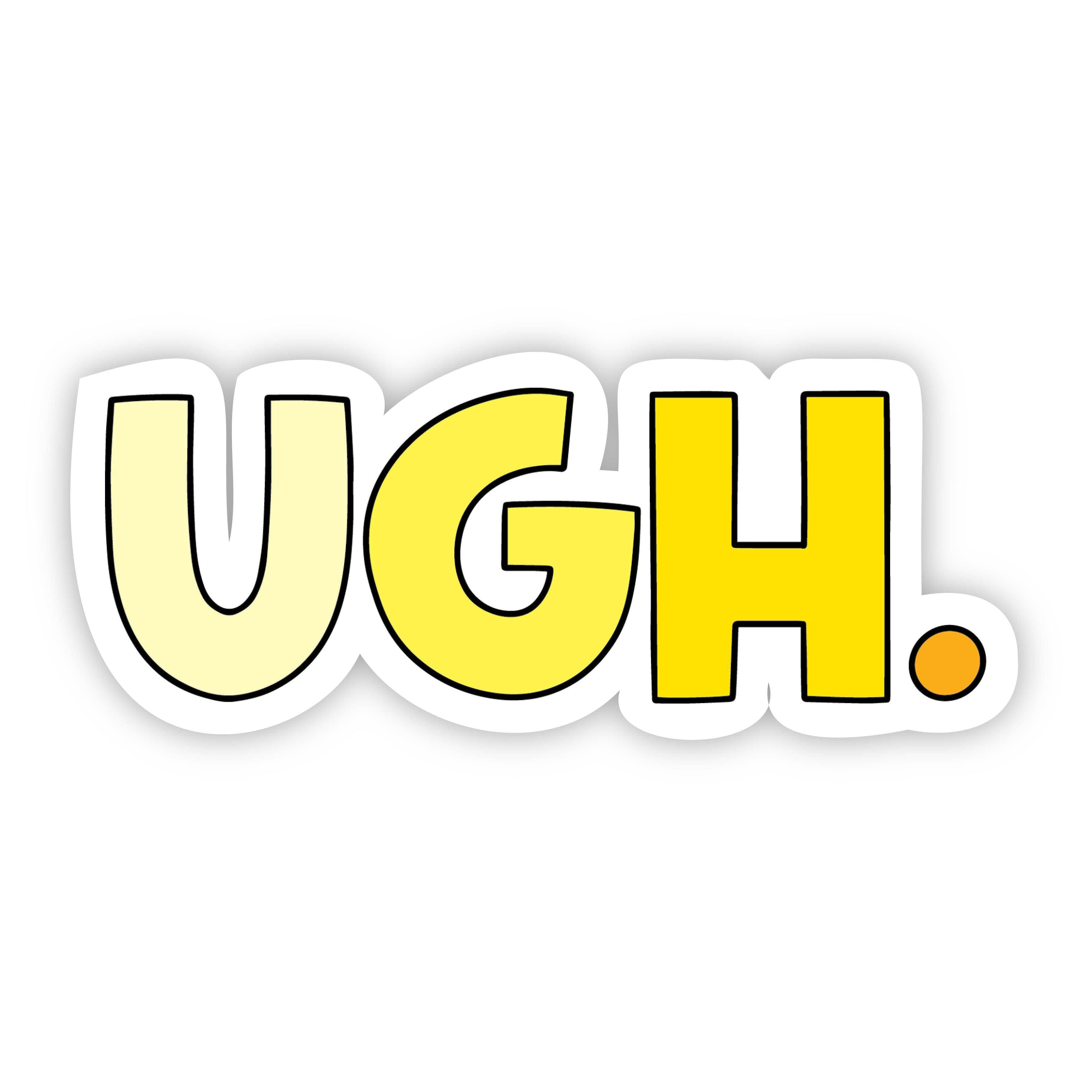  Ugh Yellow Aesthetic Sticker、mySite、elrpsem3k