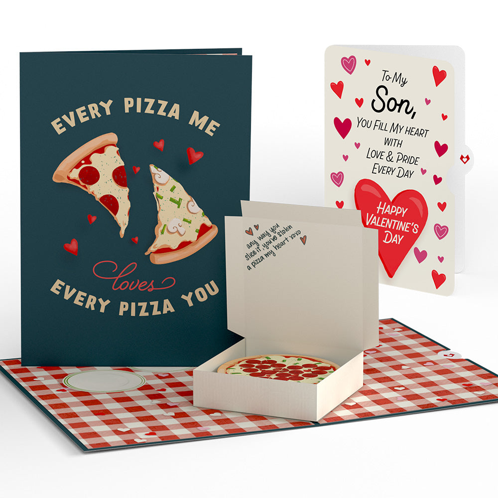 Pizza Love Valentine Pop-Up Card and Sentiment Set for Son、mySite、solidvoid