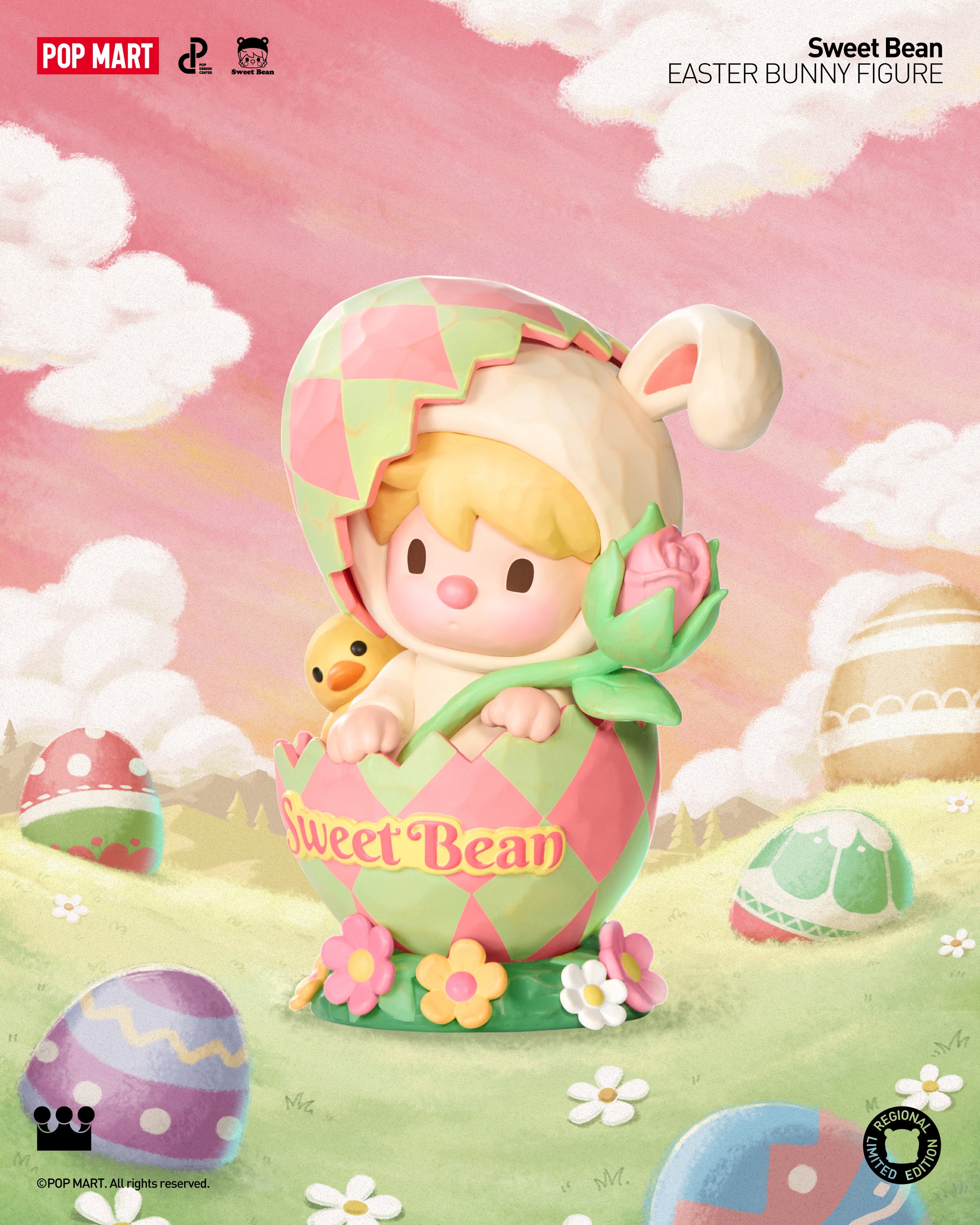  POP MART Sweet Bean Easter Bunny Figure、mySite、greenlandpopulation