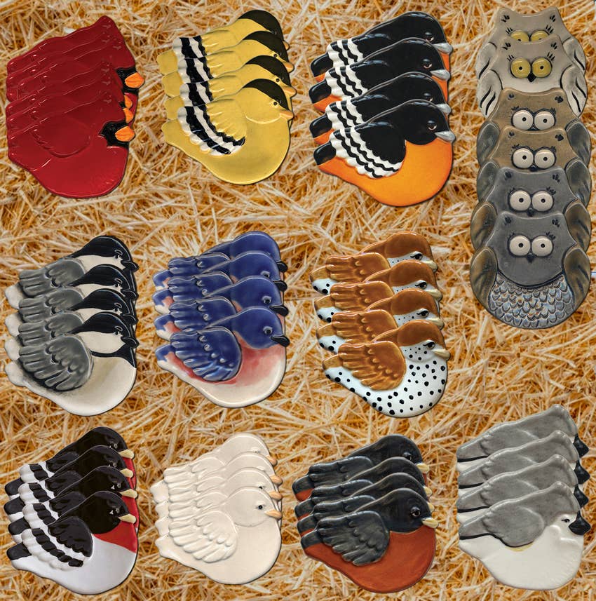 Handmade Red Ceramic Cardinal Dish、mySite、g9winljtr