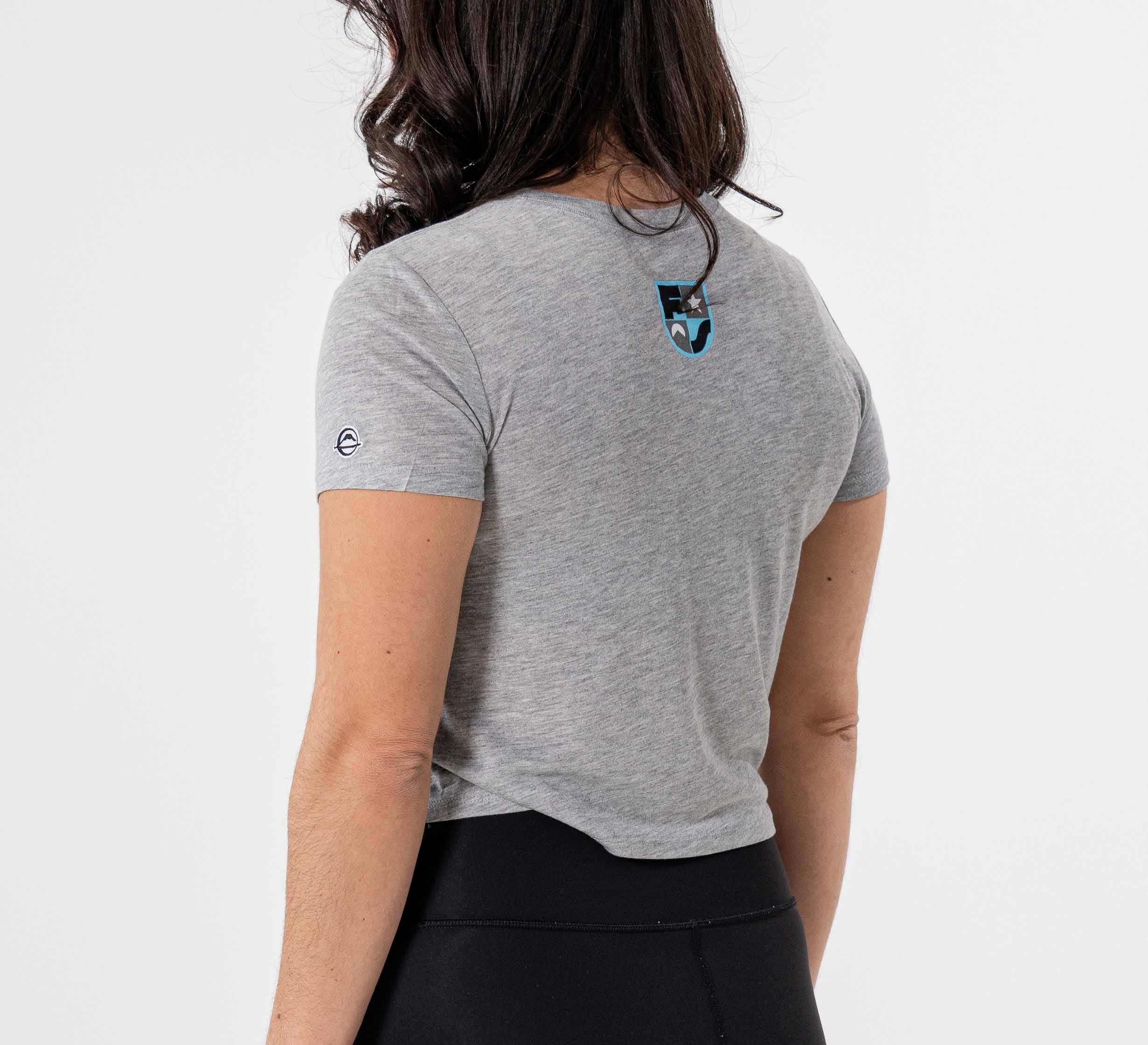Womens Crop Retro Jiu Jitsu T-Shirt Grey、mySite、gigharbornorthrealestate