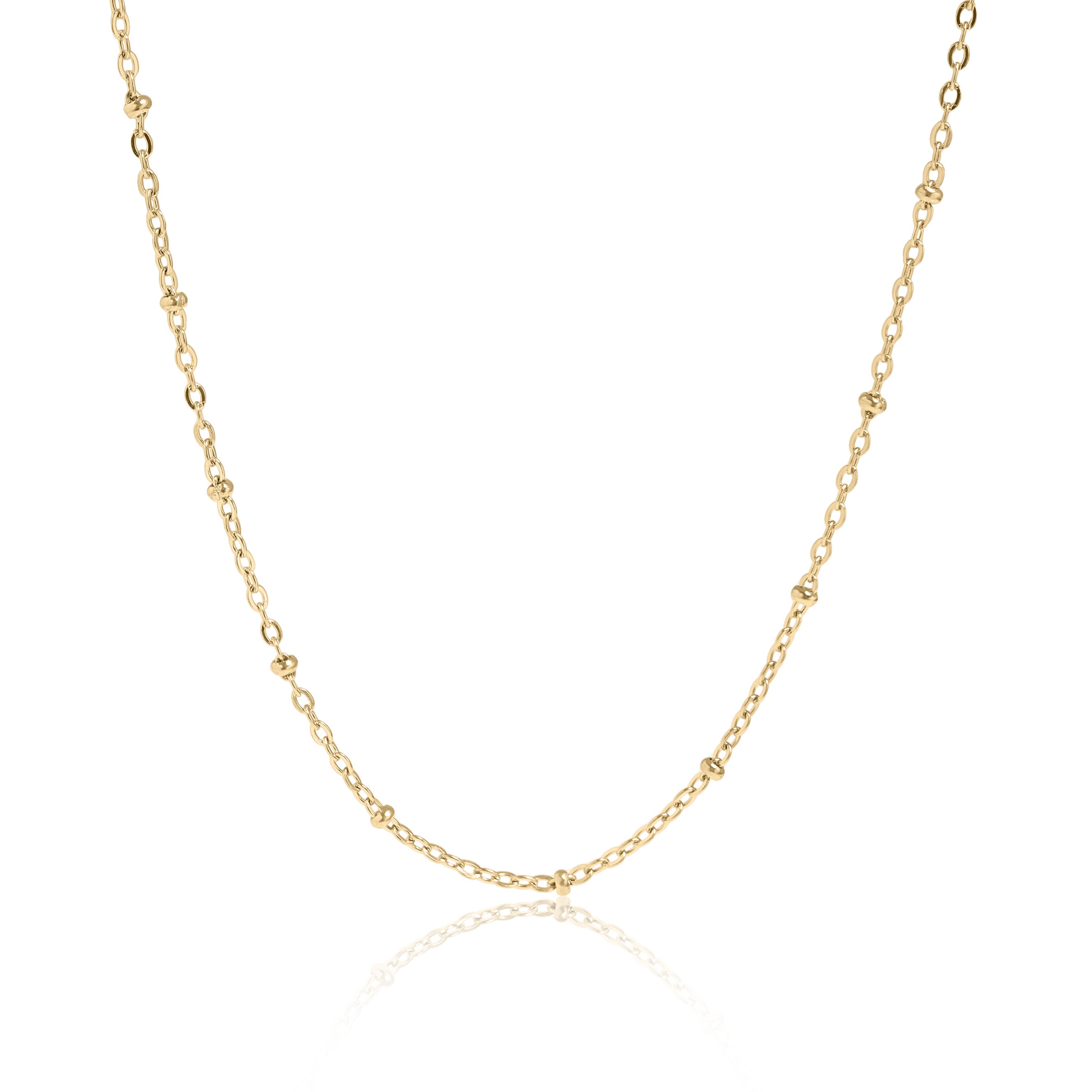 18K Gold PVD Stainless Steel Satellite Chain Necklace / CHN9960、mySite、dreamappss