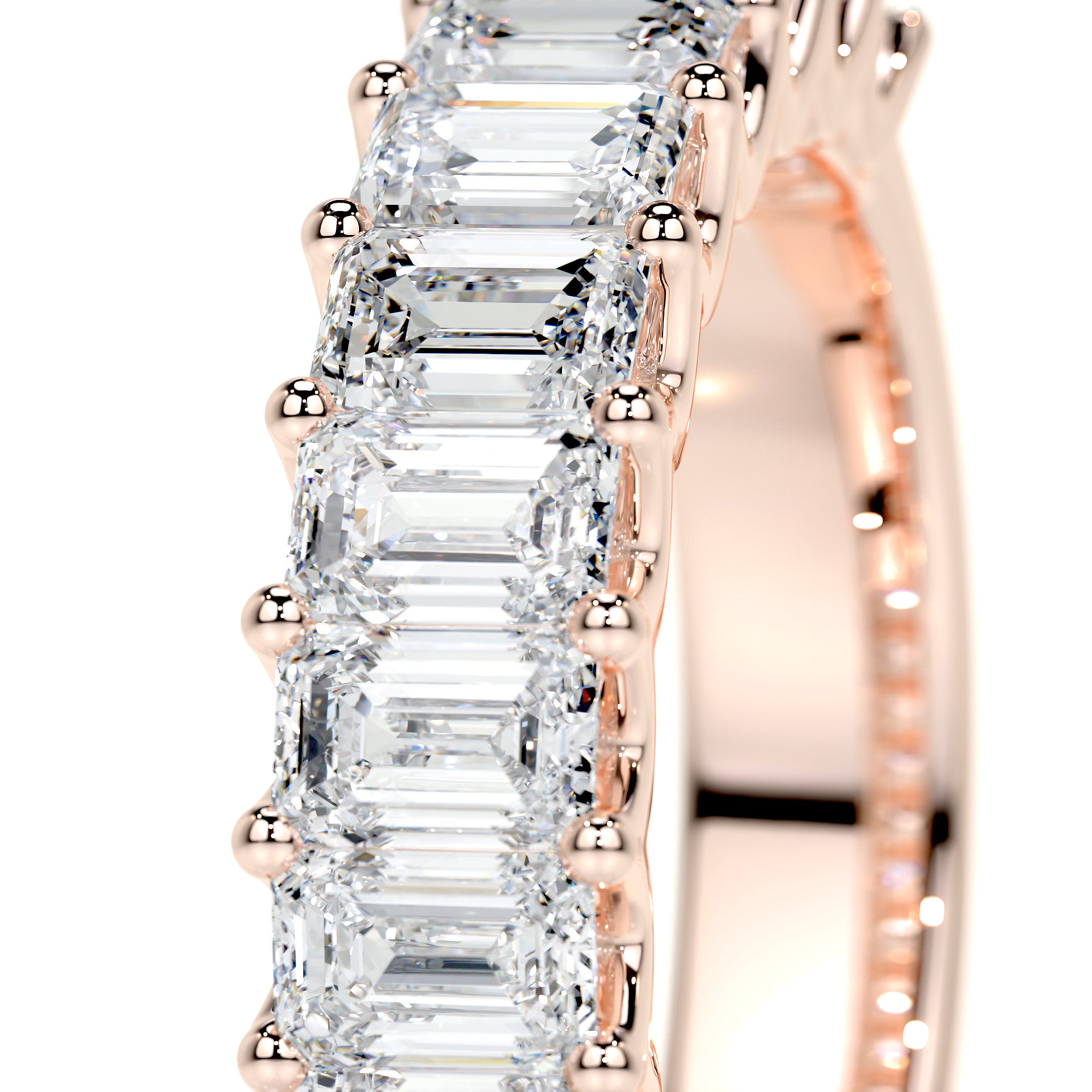 Gina Half Lab Grown Eternity Wedding Ring -14K Rose Gold、mySite、hinf8tx79